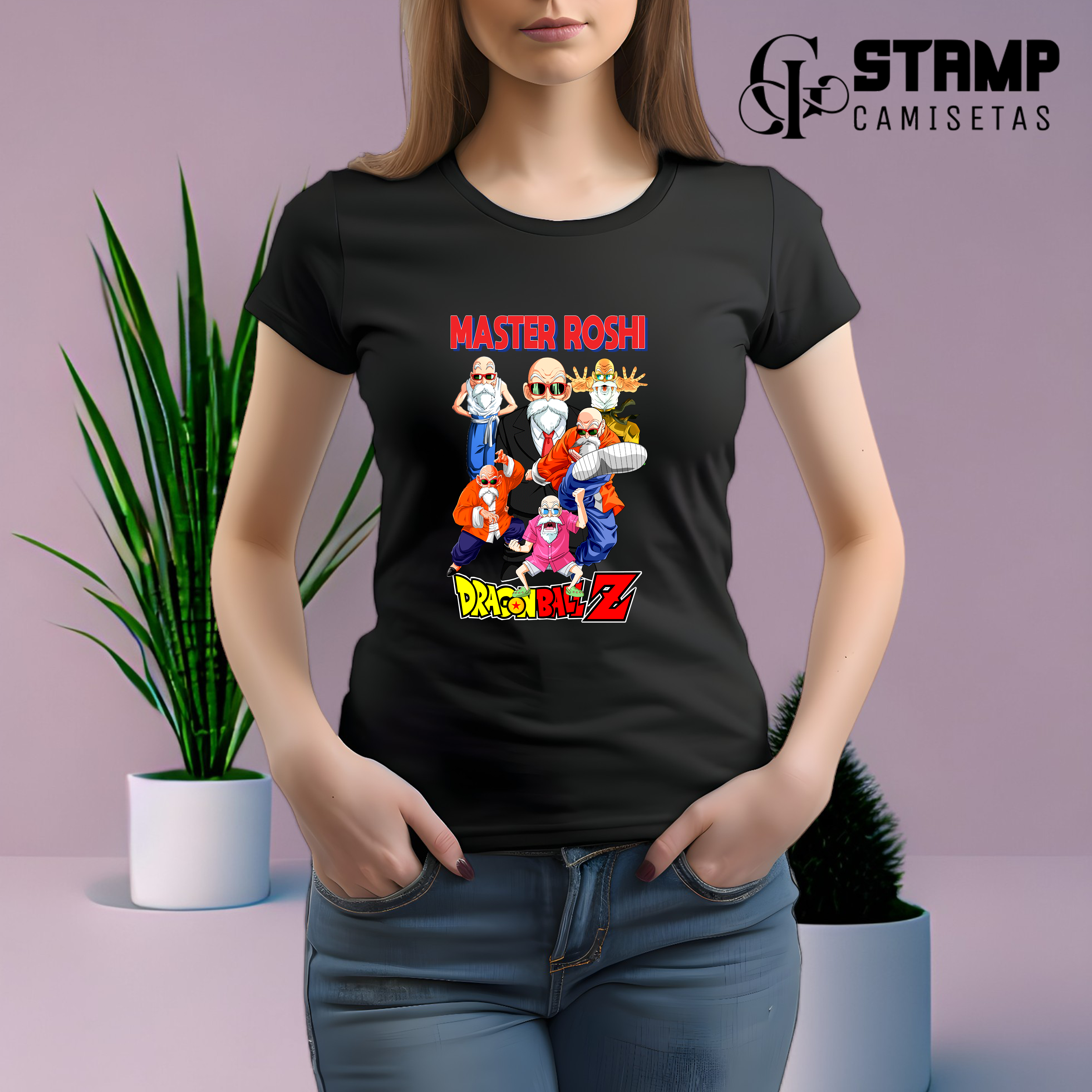 Nome do produto:  Baby look Dragon Ball Z Master Roshi