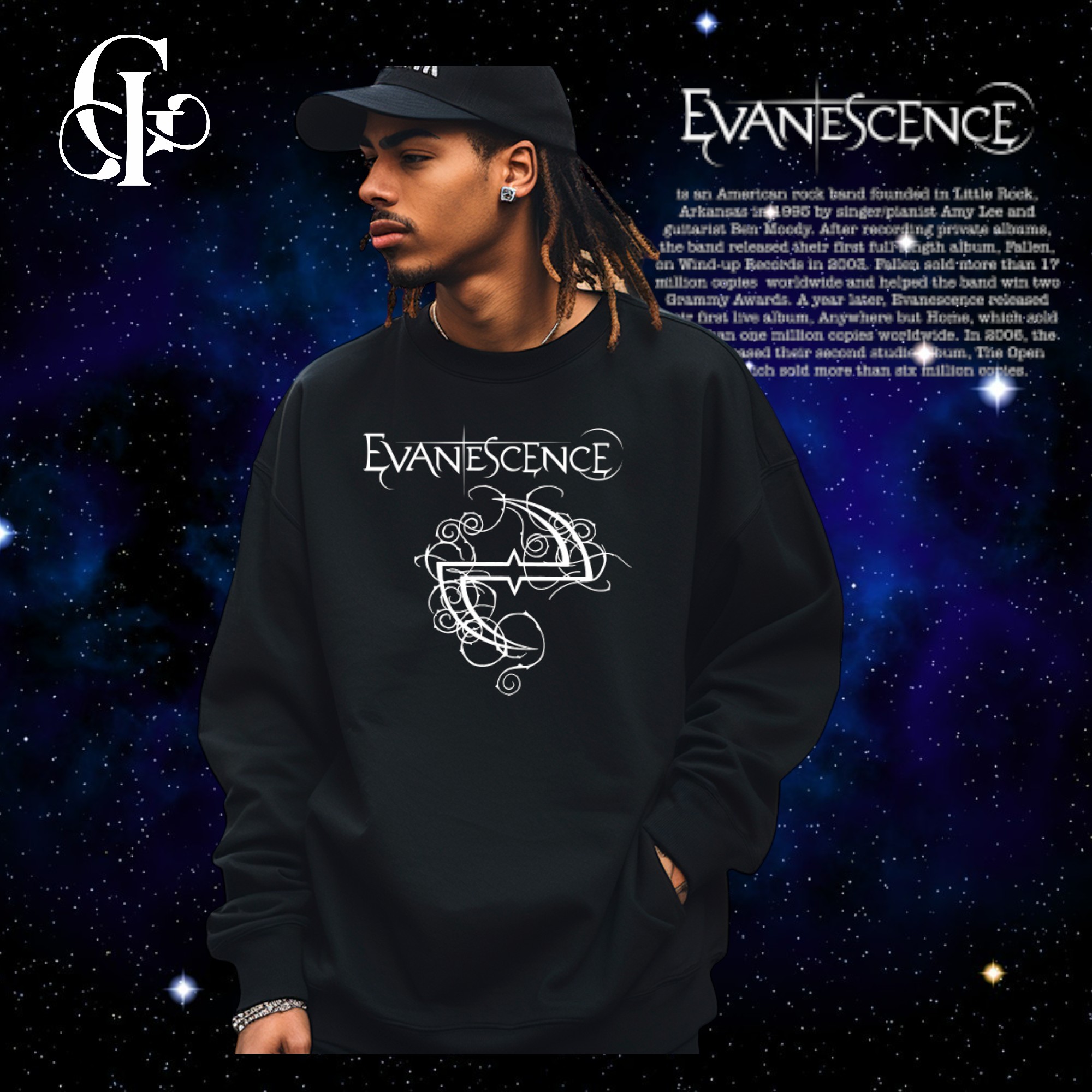 Nome do produto: Moleton Canguru Evanescence Fans