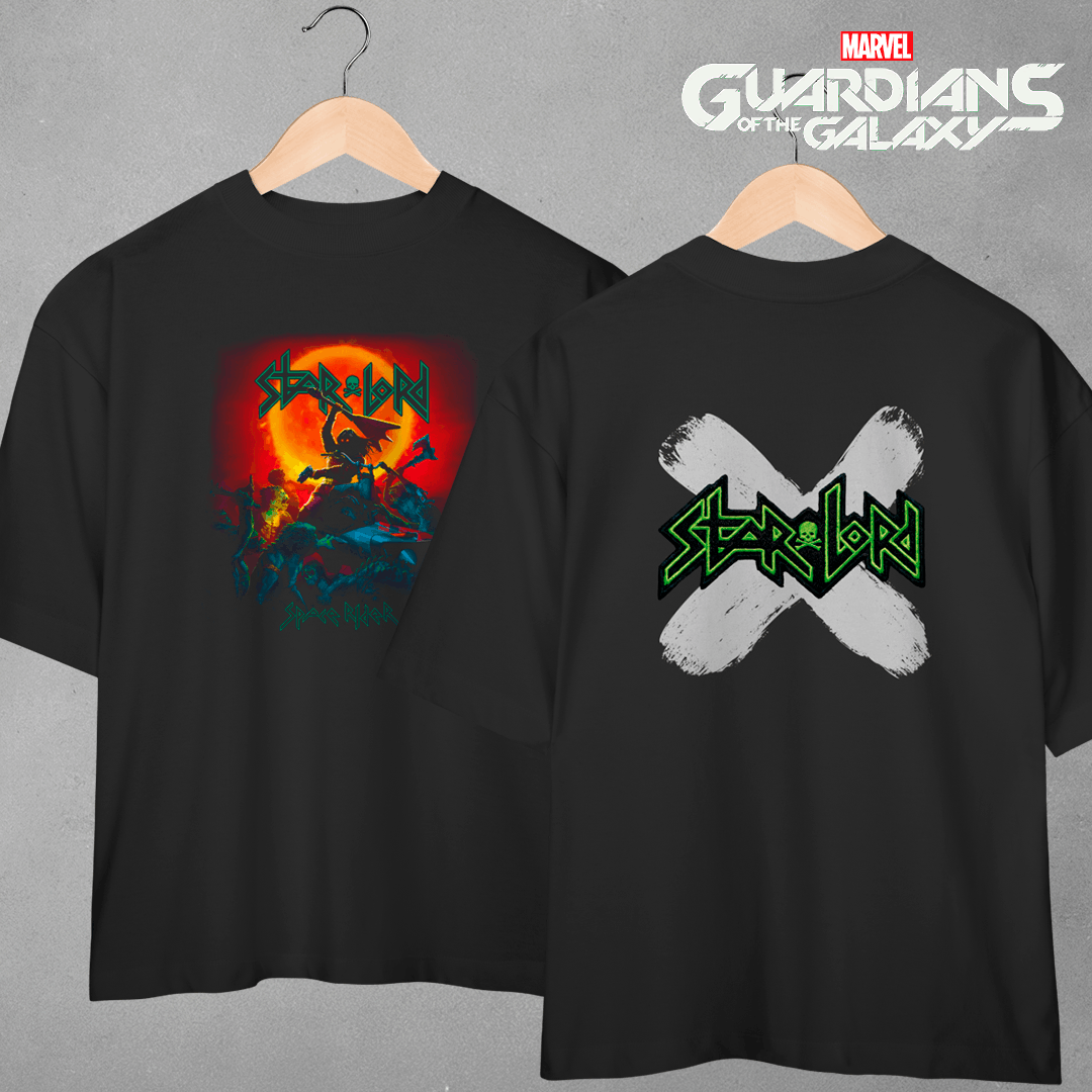 Camiseta Star-Lord: Space Rider (Frente e Costas) - Oversized