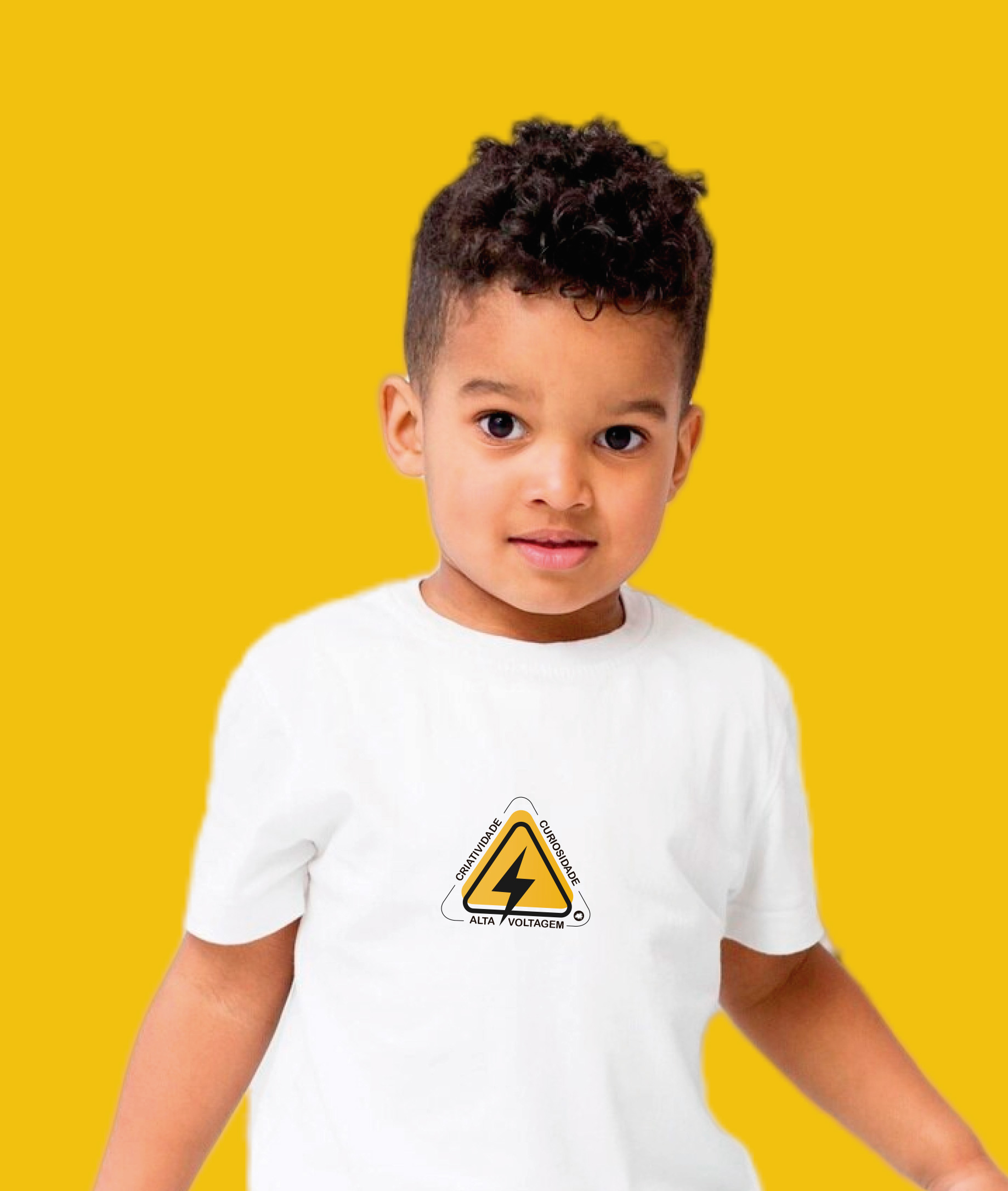 Nome do produto: Camiseta Infantil : Menino (2 a 8) : Alta Voltagem Inclusão (Superdotação / Altas Habilidades)