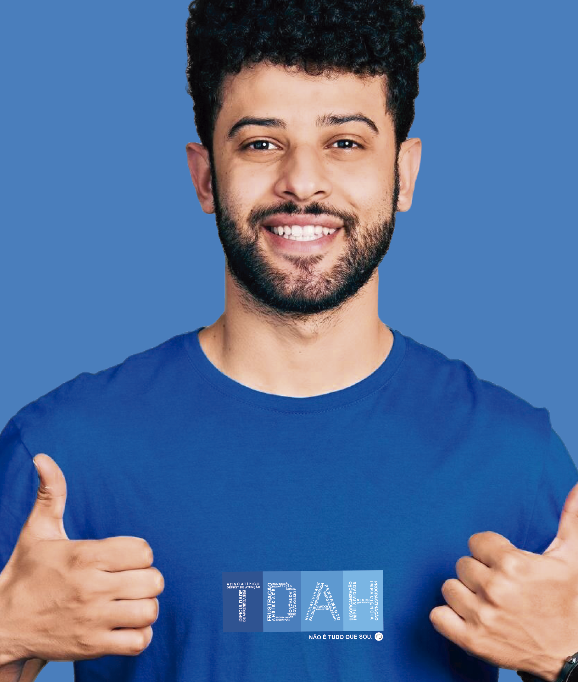 Nome do produto: Camiseta Masculina : TDAH Não é Tudo que Sou
