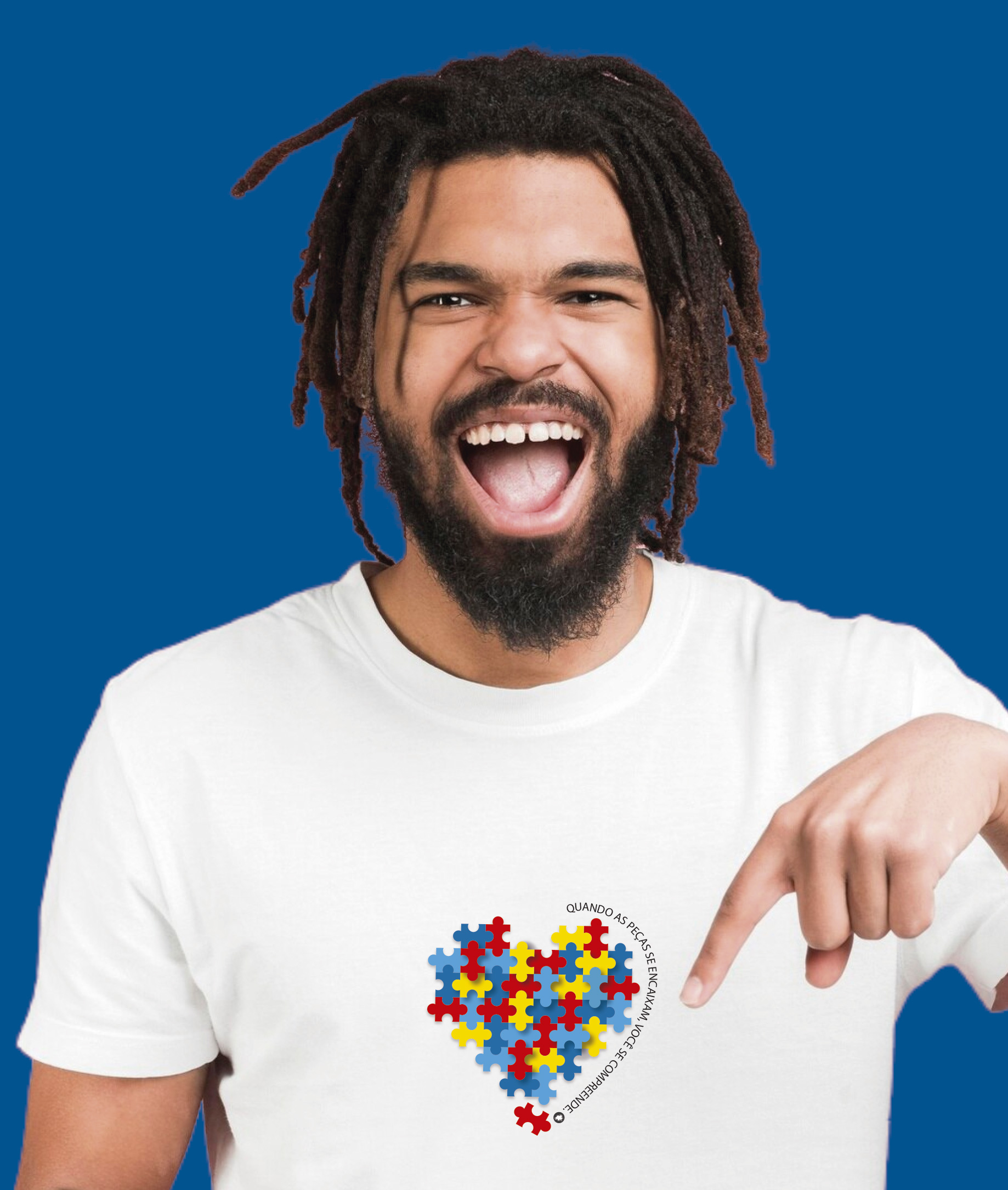 Nome do produto: Camiseta Unissex (Masculino / Feminino) : Peças se Encaixam TEA (Espectro Autista)