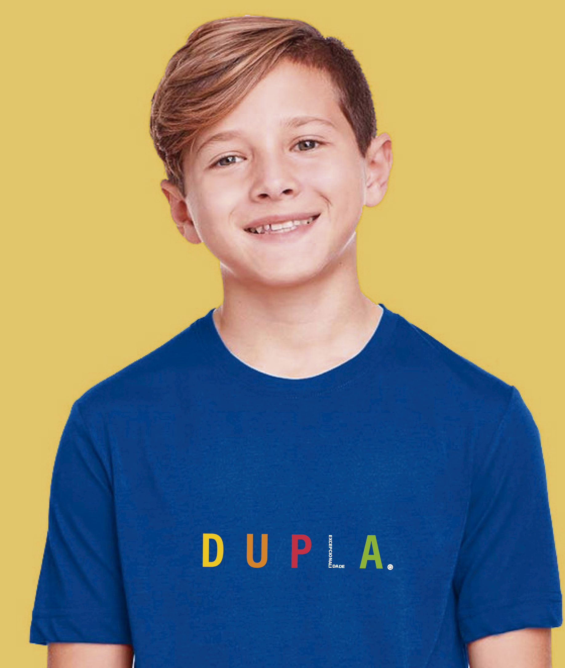Nome do produto: Camiseta Infantil : Menino (TAM 2 a 14) : Dupla Excepcionalidade (Autista / TDAH / Superdotação)