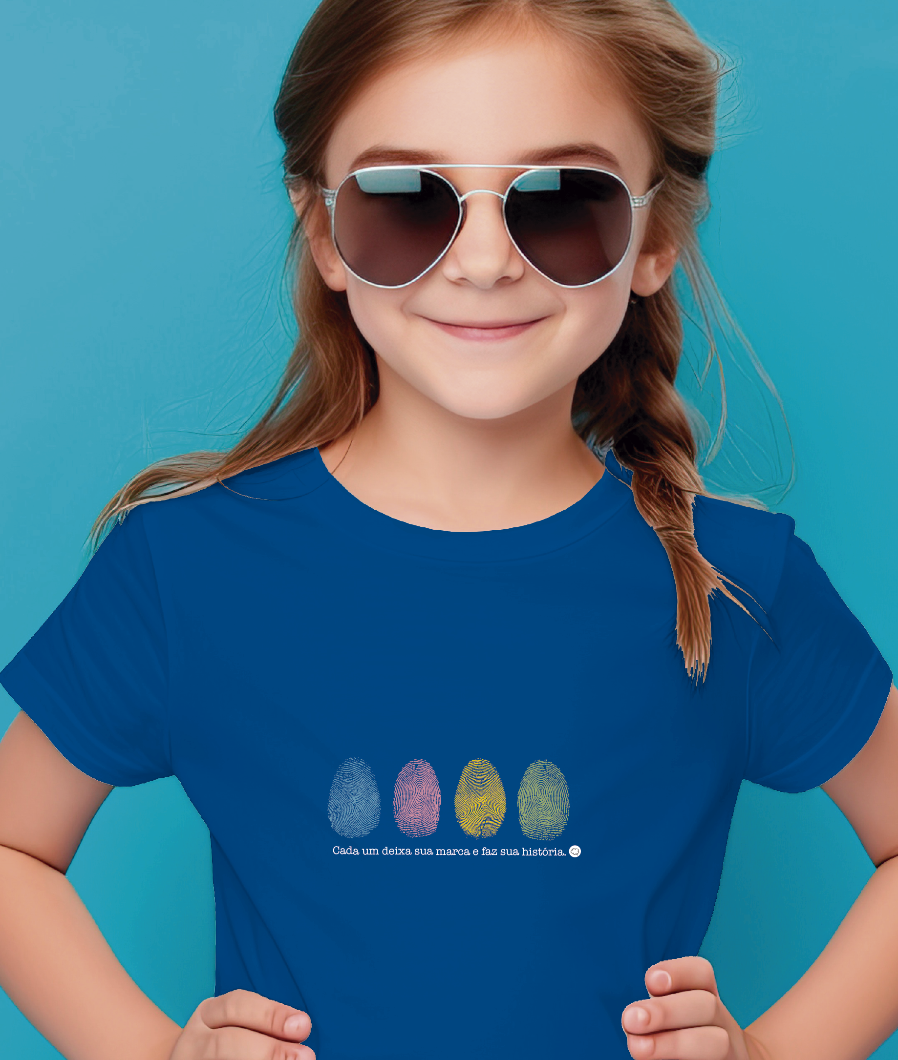 Nome do produto: Camiseta Infantil : Menina (2 a 8) : Sua Marca (Inclusão / Autista / TDAH / Superdotação)