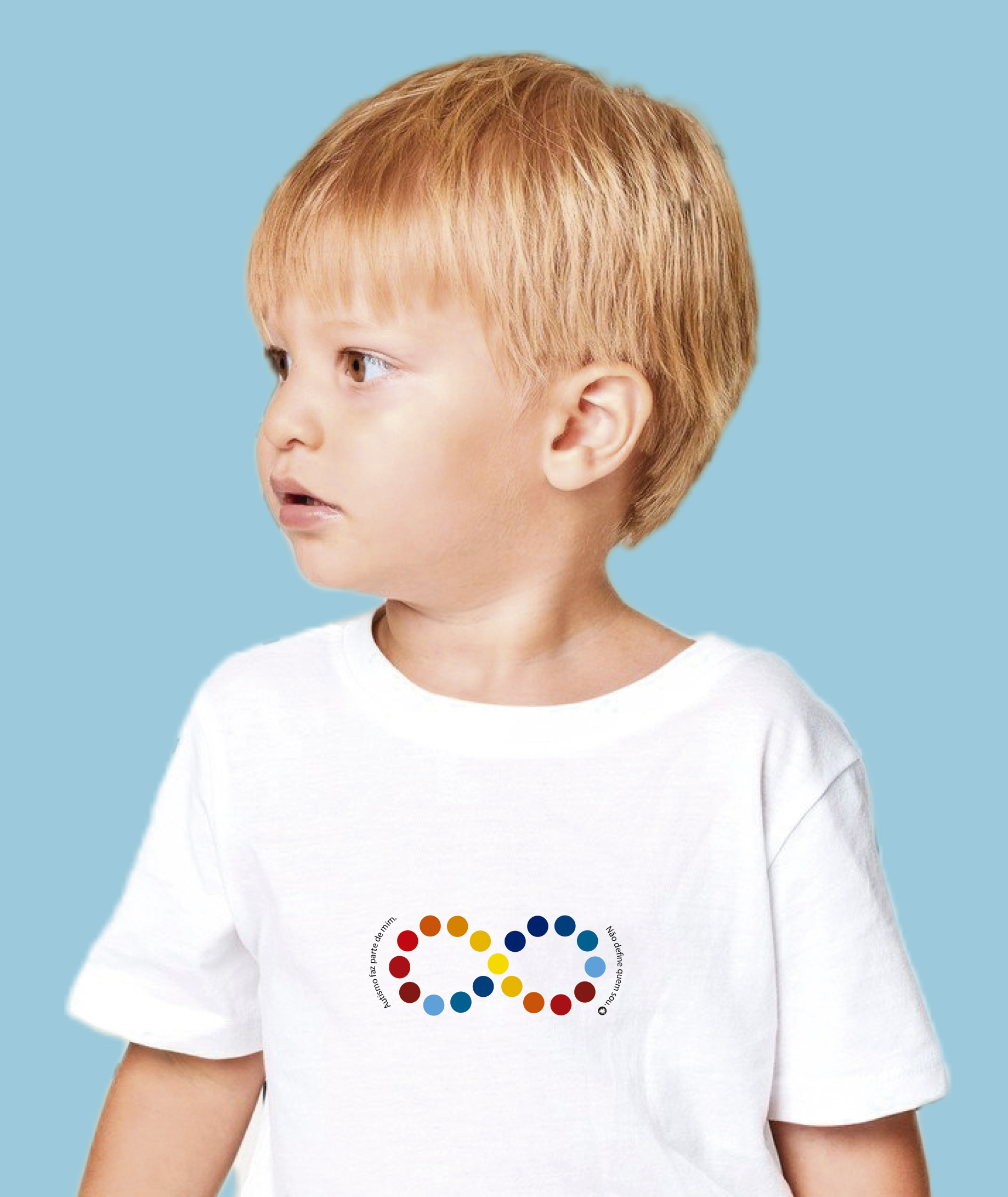 Nome do produto: Camiseta Infantil : Menino (2 a 8) : Infinito TEA (Espectro Autista)