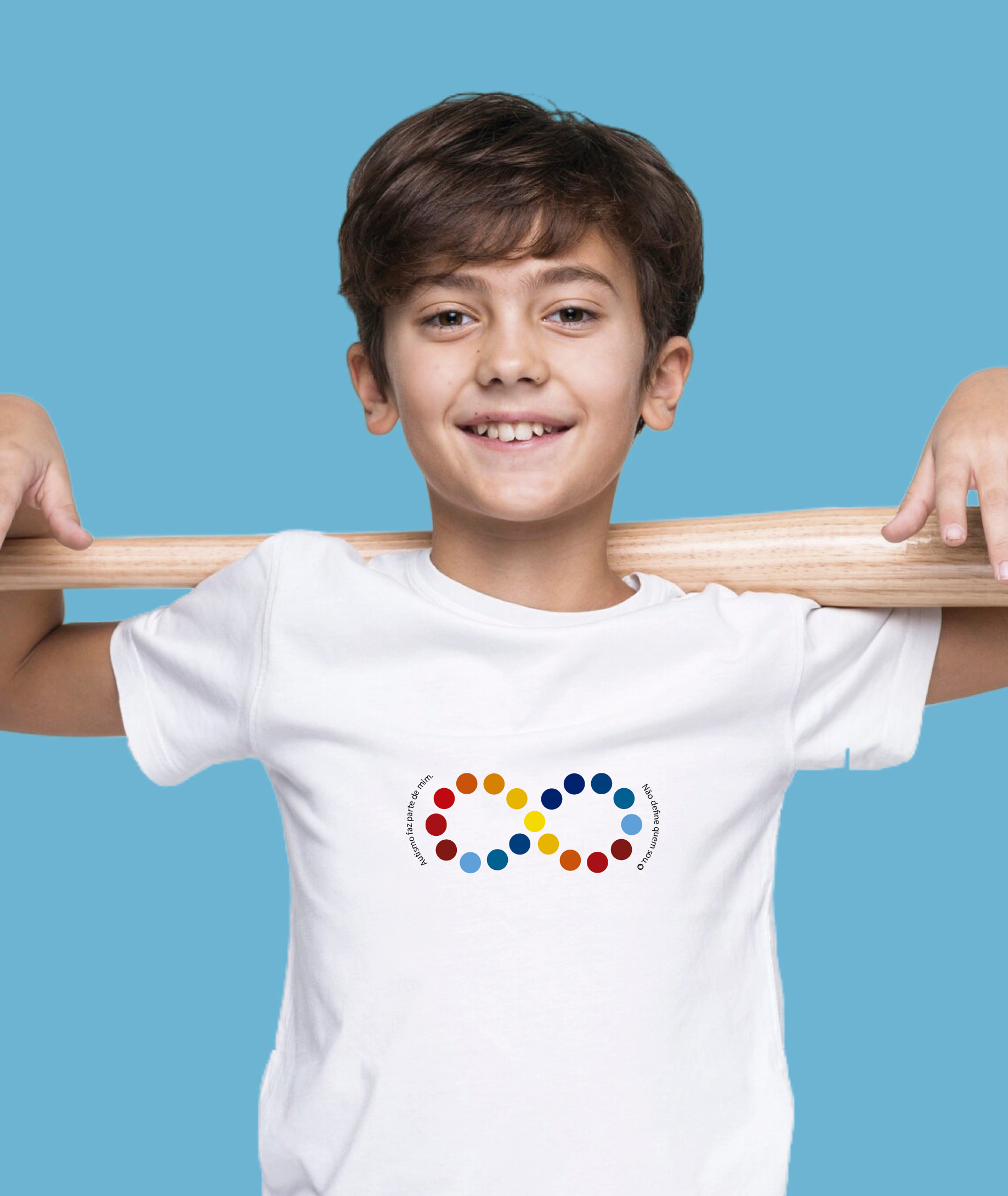 Nome do produto: Camiseta Infantil : Menino (10 a 14) : Infinito TEA (Espectro Autista)