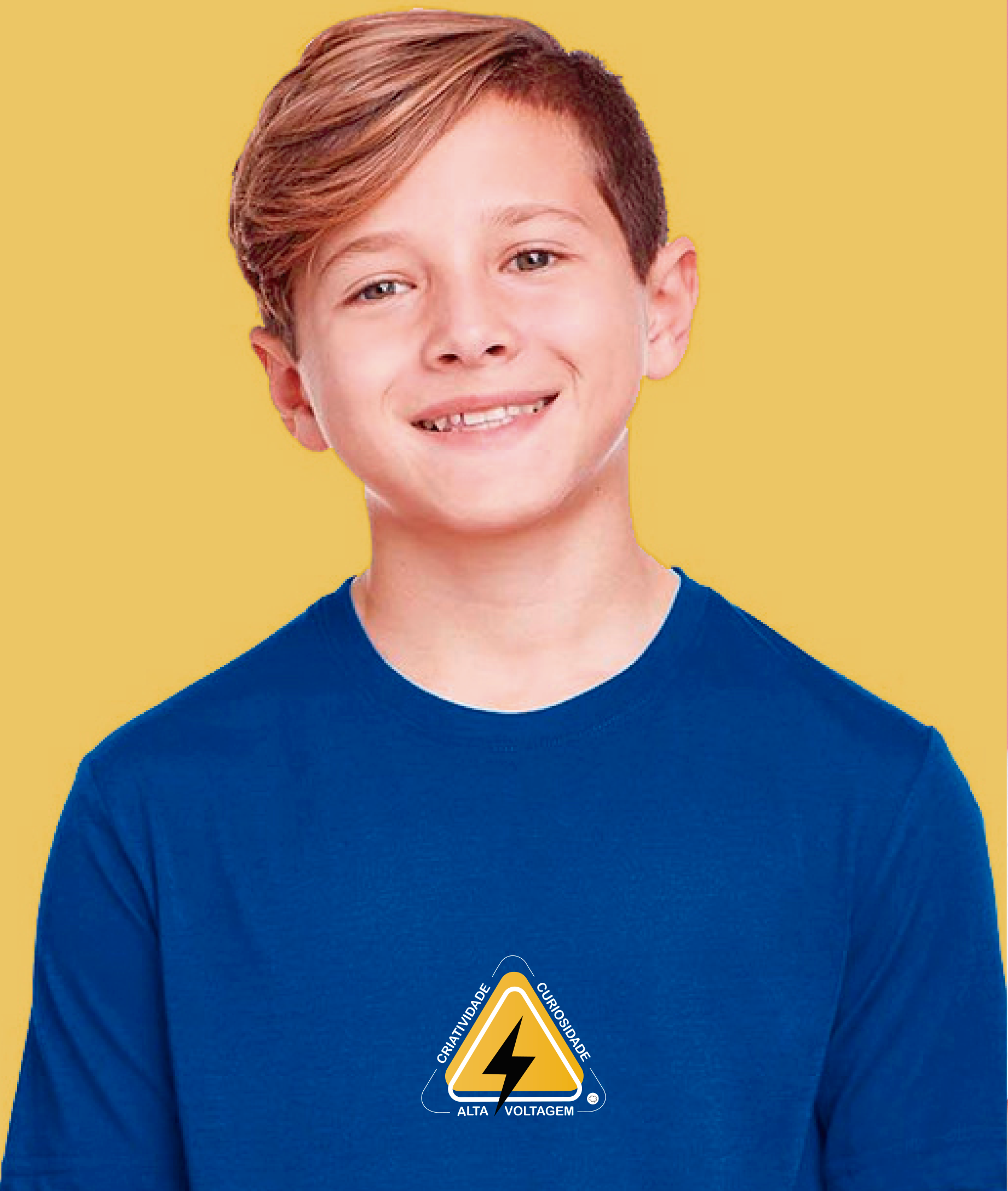 Nome do produto: Camiseta Infantil : Menino (10 a 14) : Alta Voltagem Atípica (Superdotação / Altas Habilidades)