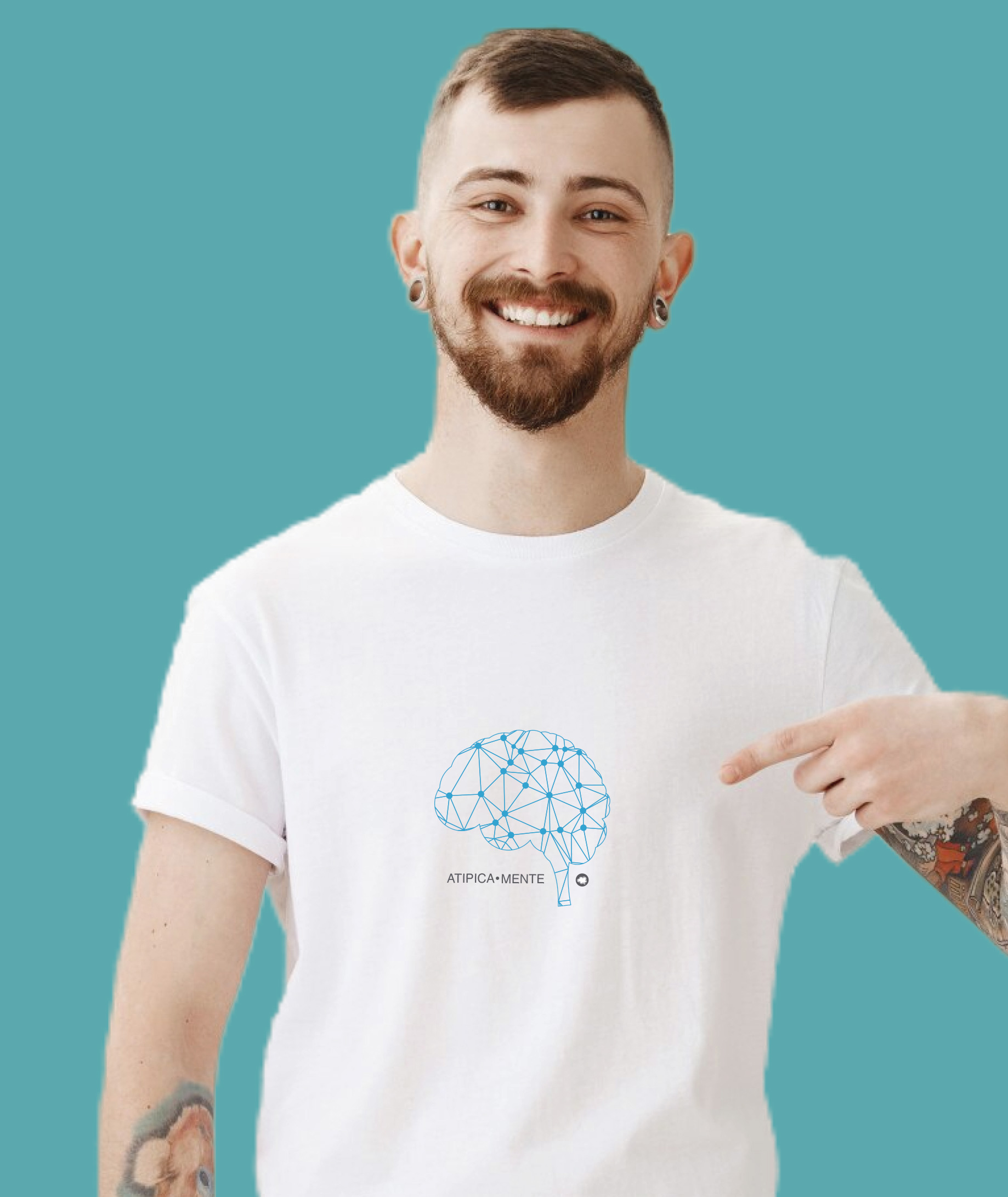Nome do produto: Camiseta Masculina : AtipicaMente (Inclusão / Autista / TDAH / Superdotação)