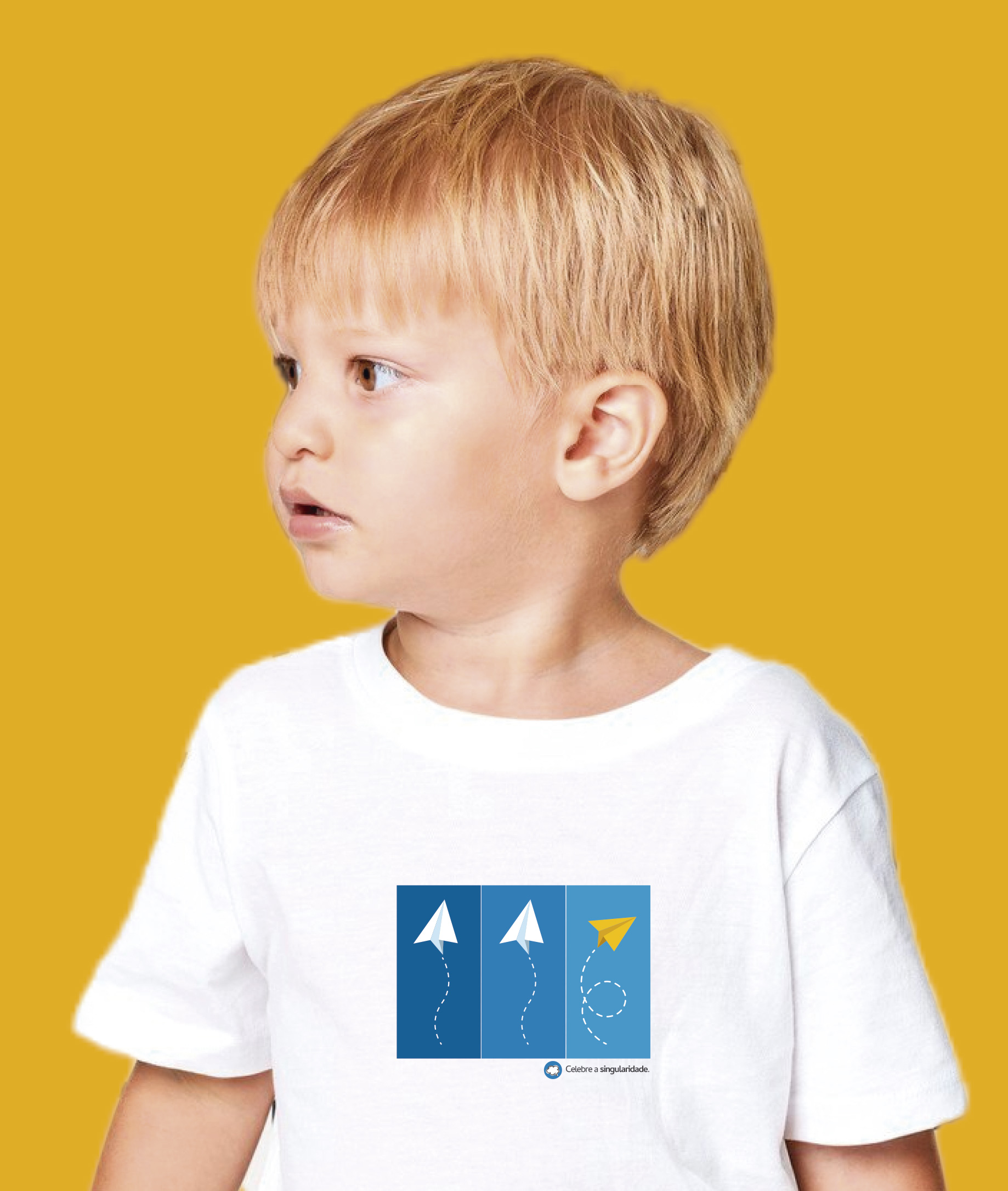 Nome do produto: Camiseta Infantil : Menino (2 a 8) : Celebre a Singularidade (Neurodiversidade / Autista / Superdotação / TDAH)
