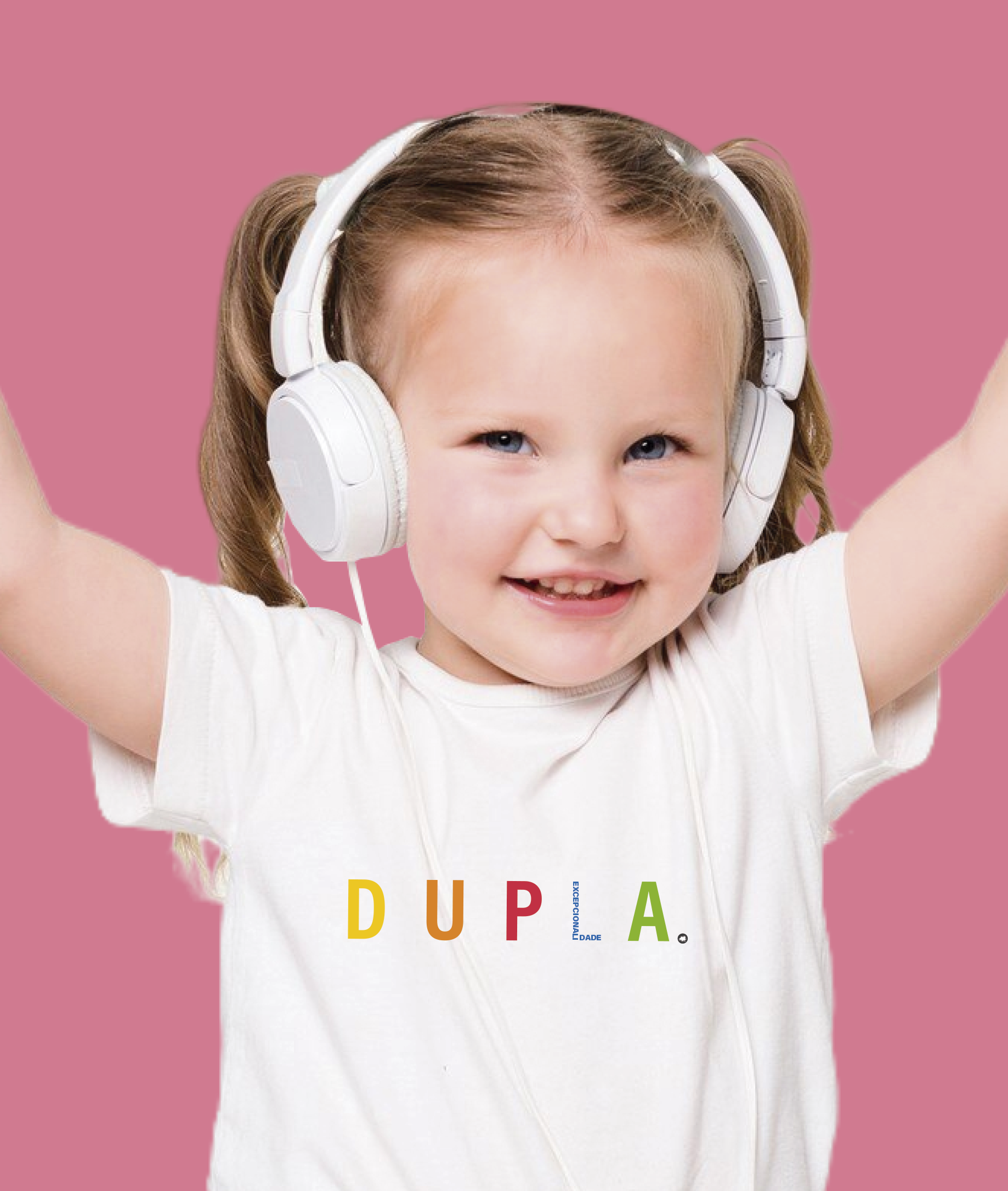 Nome do produto: Camiseta Infantil : Menina (2 a 8) : Dupla Excepcionalidade (Autista / TDAH / Superdotação)
