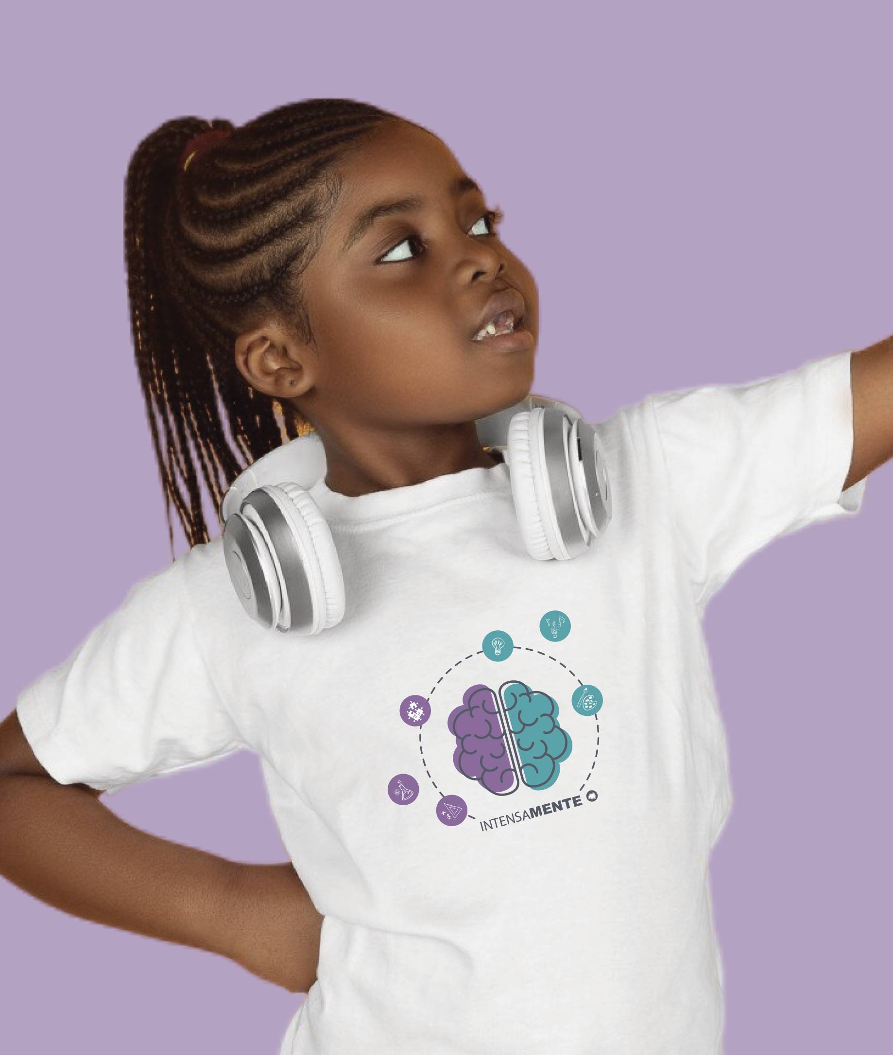 Nome do produto: Camiseta Infantil : Menina (10 a 14) : IntensaMENTE (Inclusão / Autista / TDAH / Superdotação)