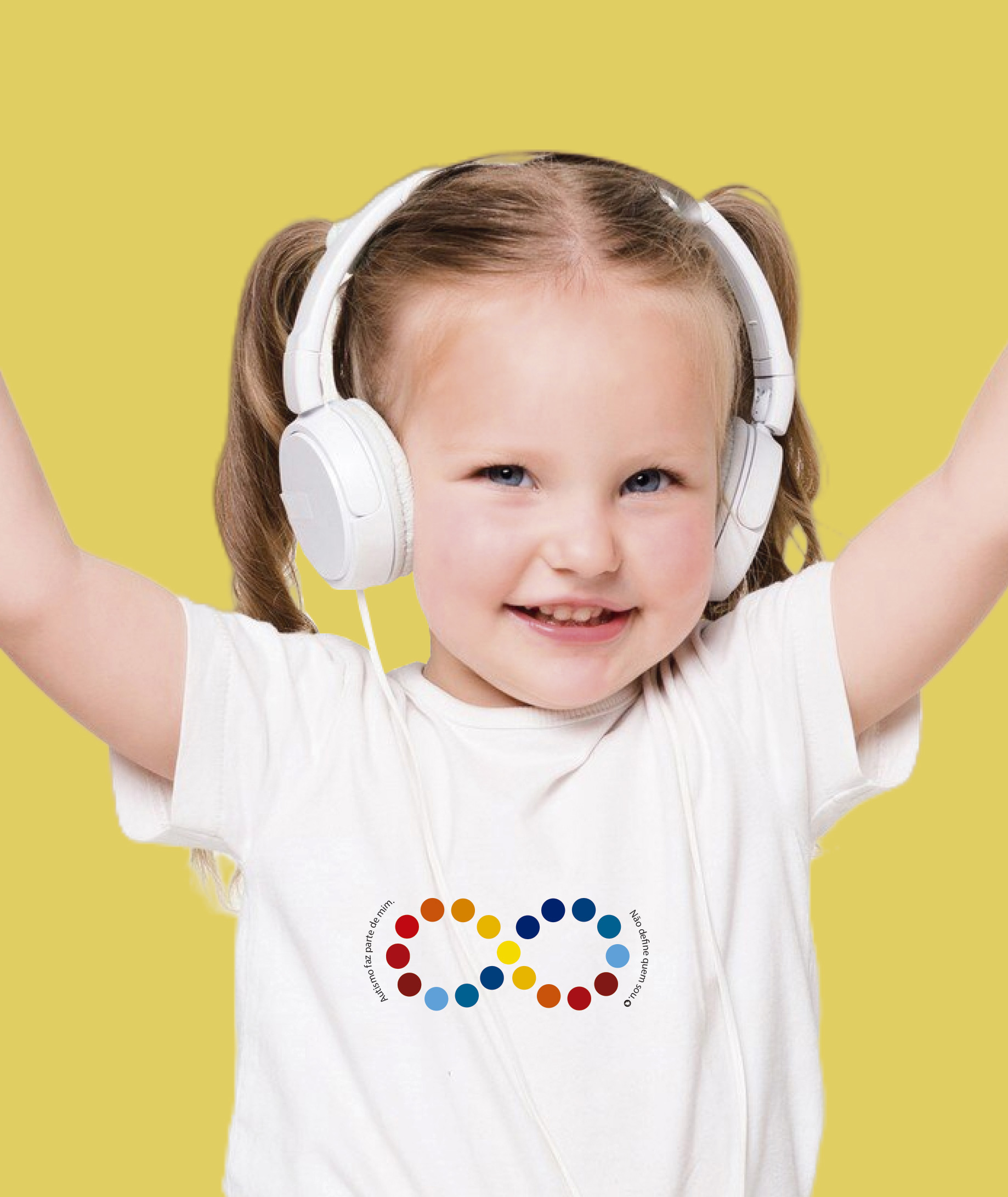 Nome do produto: Camiseta Infantil : Menina (2 a 8) : Infinito TEA (Espectro Autista)