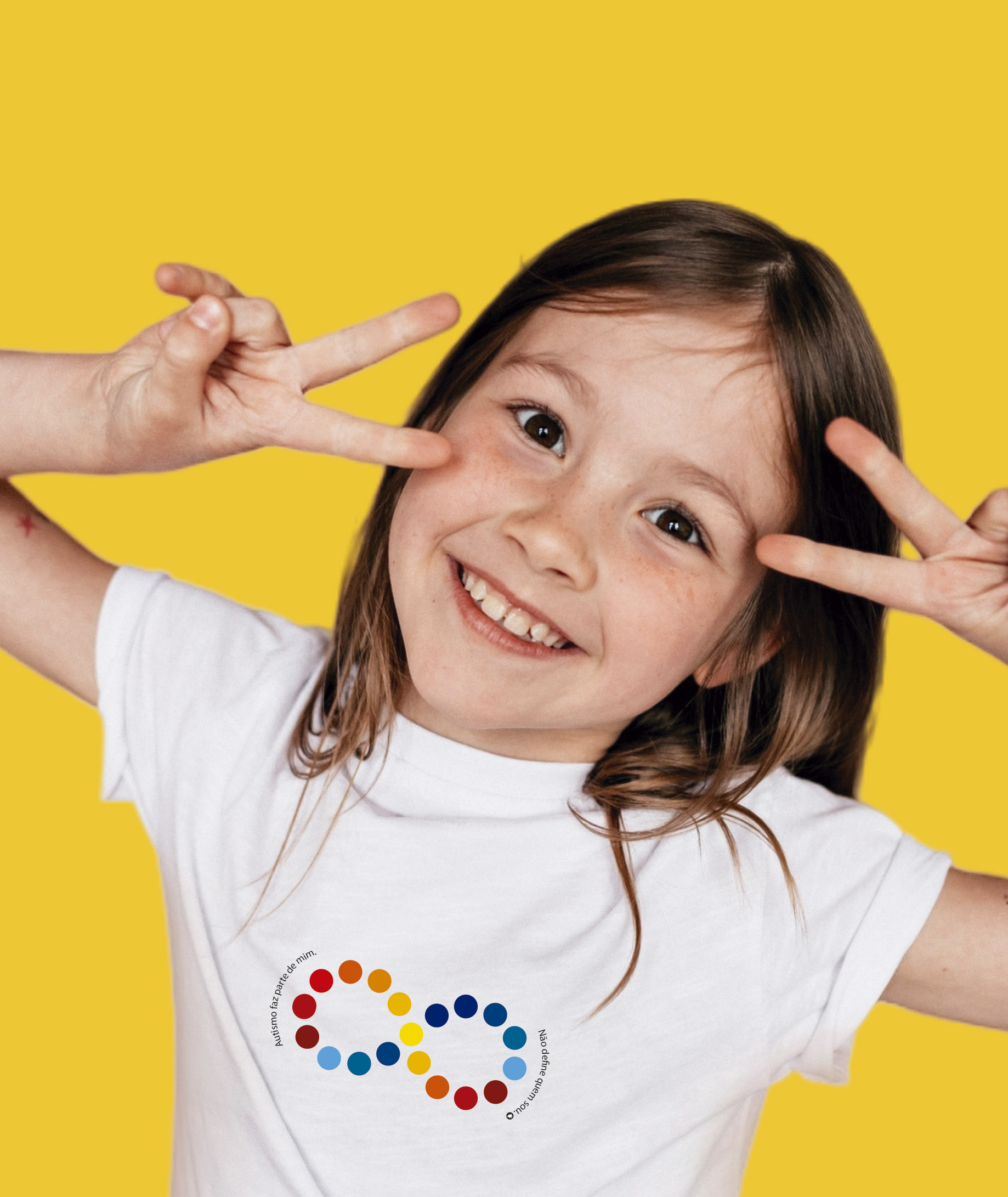 Nome do produto: Camiseta Infantil : Menina (10 a 14) : Infinito TEA (Espectro Autista)