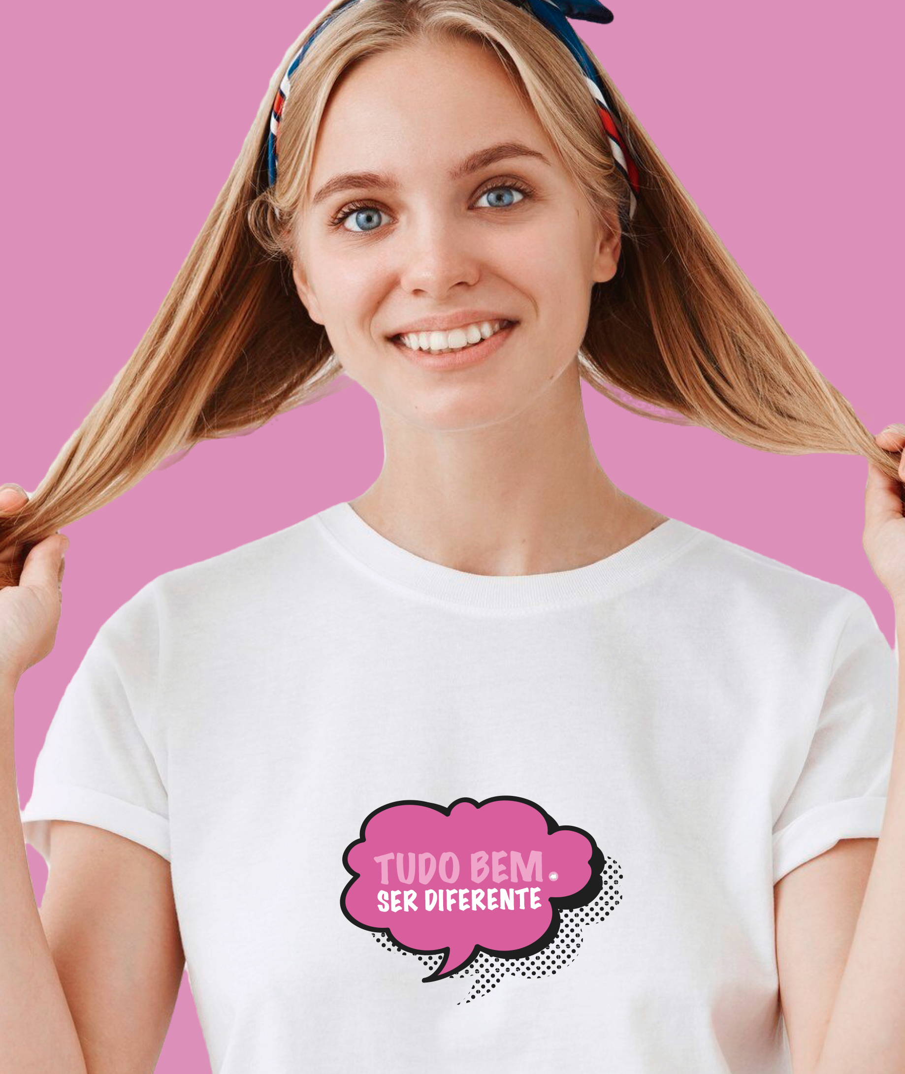 Nome do produto: Camiseta Feminina : Ser Diferente (Inclusão / Autista / TDAH / Superdotação)