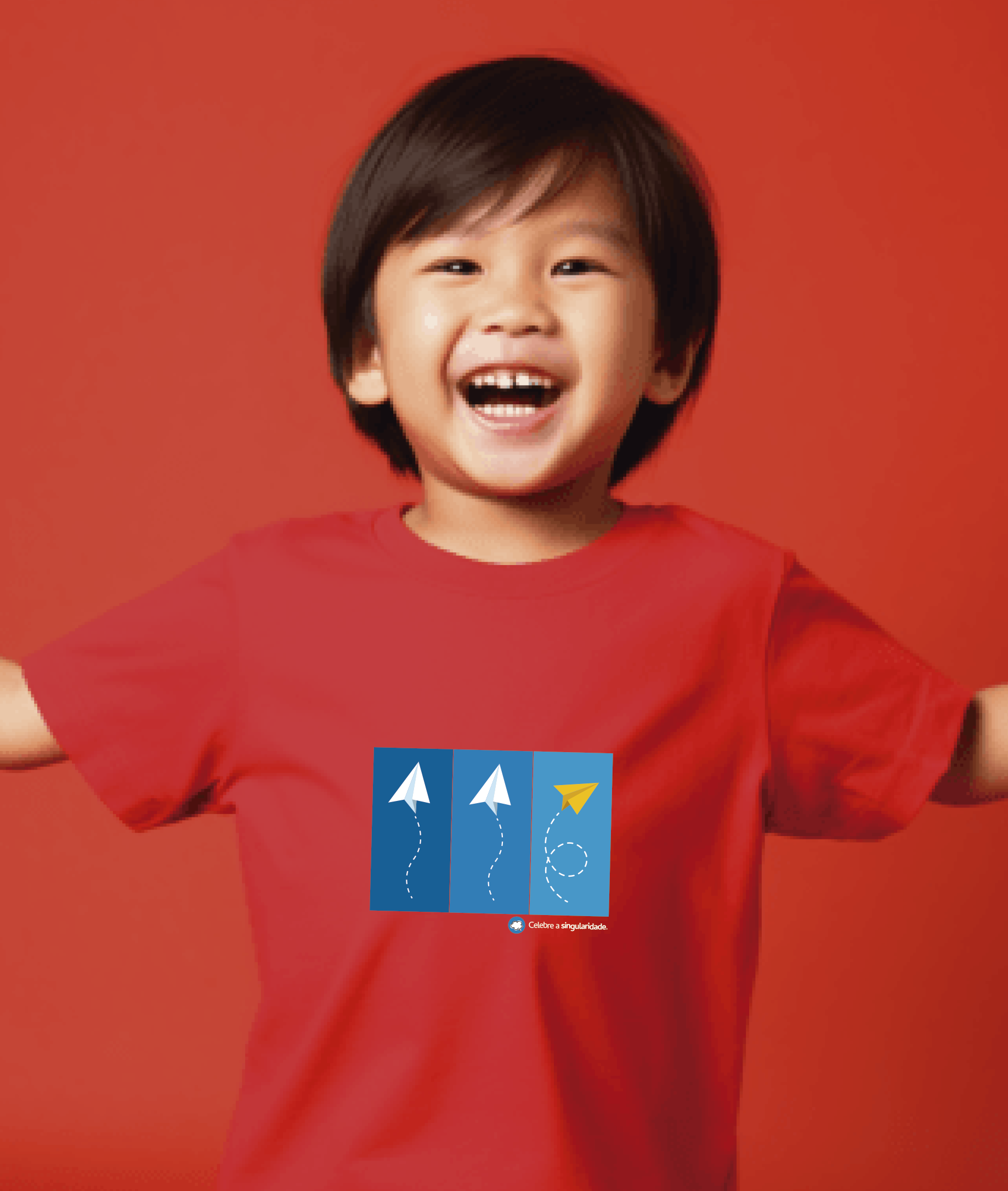 Nome do produto: Camiseta Infantil : Menino (2 a 8) : Celebre a Singularidade (Inclusão / Autista / TDAH / Superdotação)