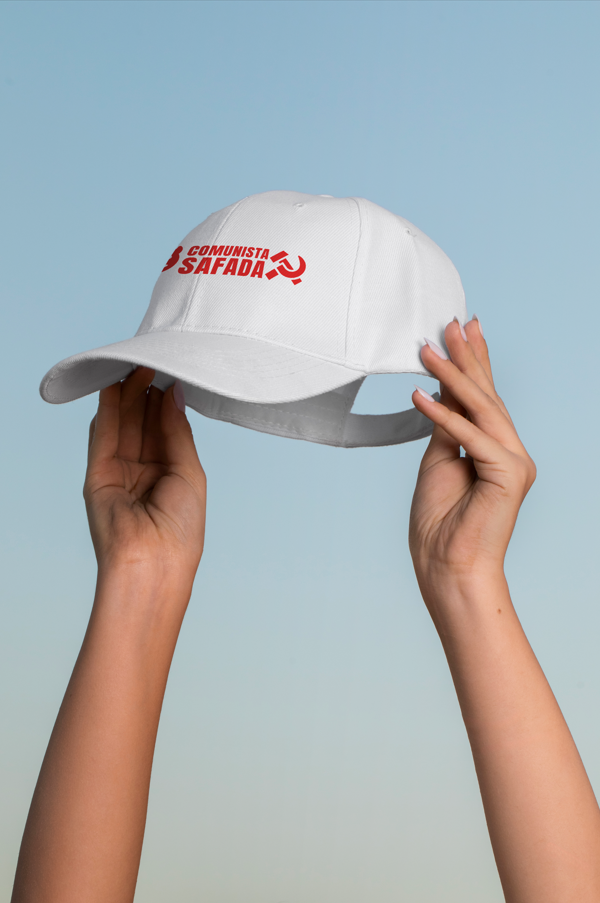 Nome do produto: Boné Branco Comunista Safada 