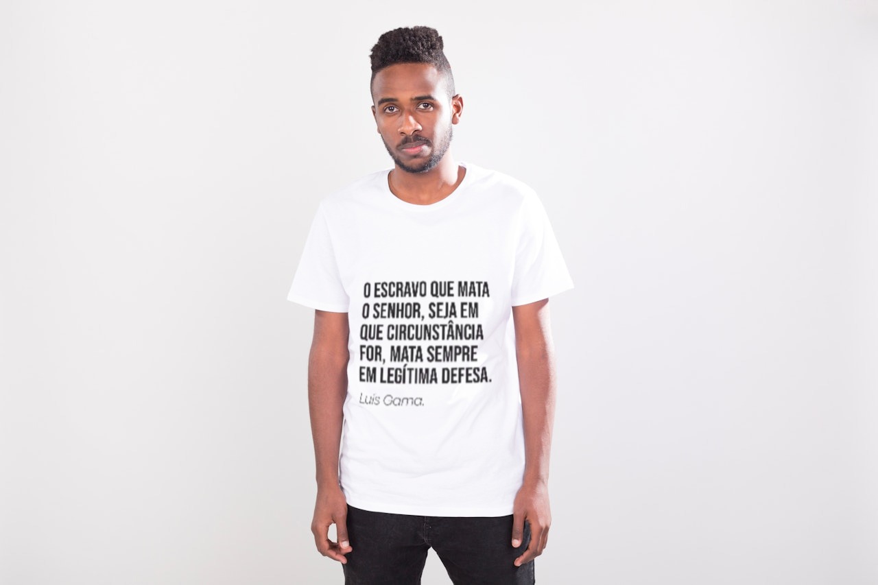Nome do produto: Camiseta Frase Luís Gama