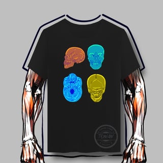 CAMISETA QUALITY - CRÂNIO 360º