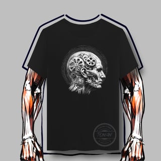 CAMISETA QUALITY - ANATOMIA DA FACE ROBÓTICA