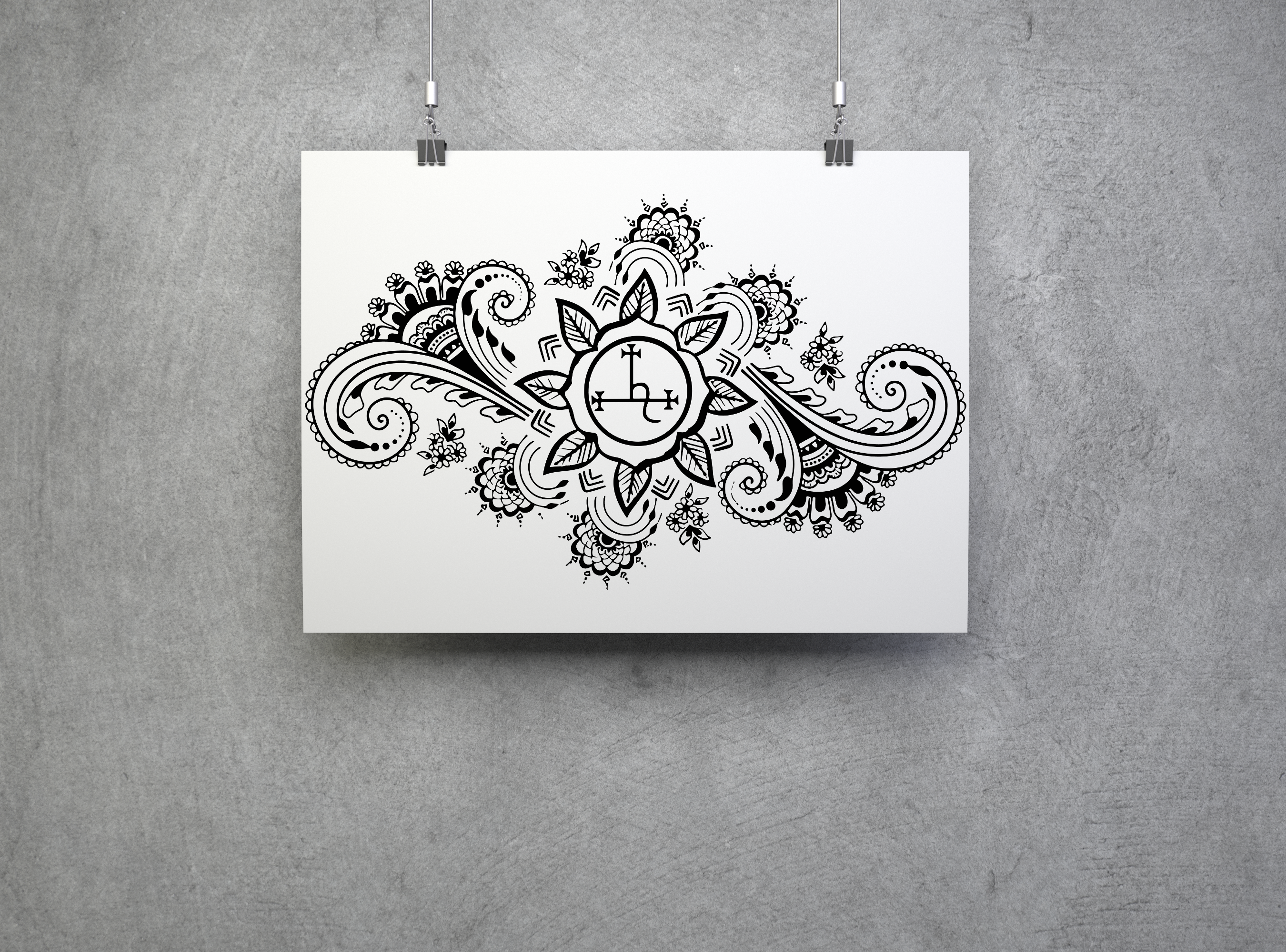 Nome do produto: Poster Mandala Sigilo Lilith