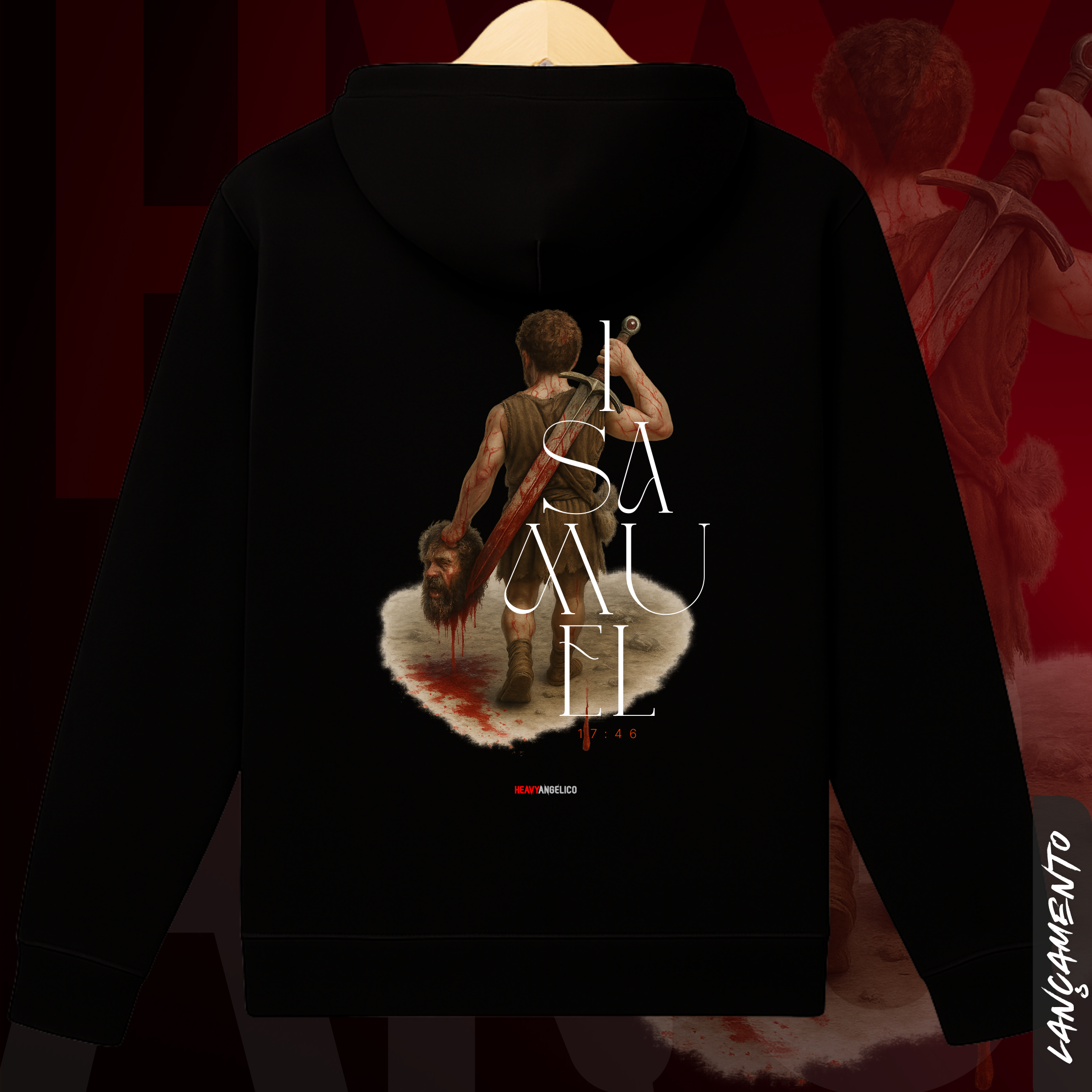 1 Samuel 17:46 – O Deus das Batalhas Ainda Vence - Moletom com Zíper