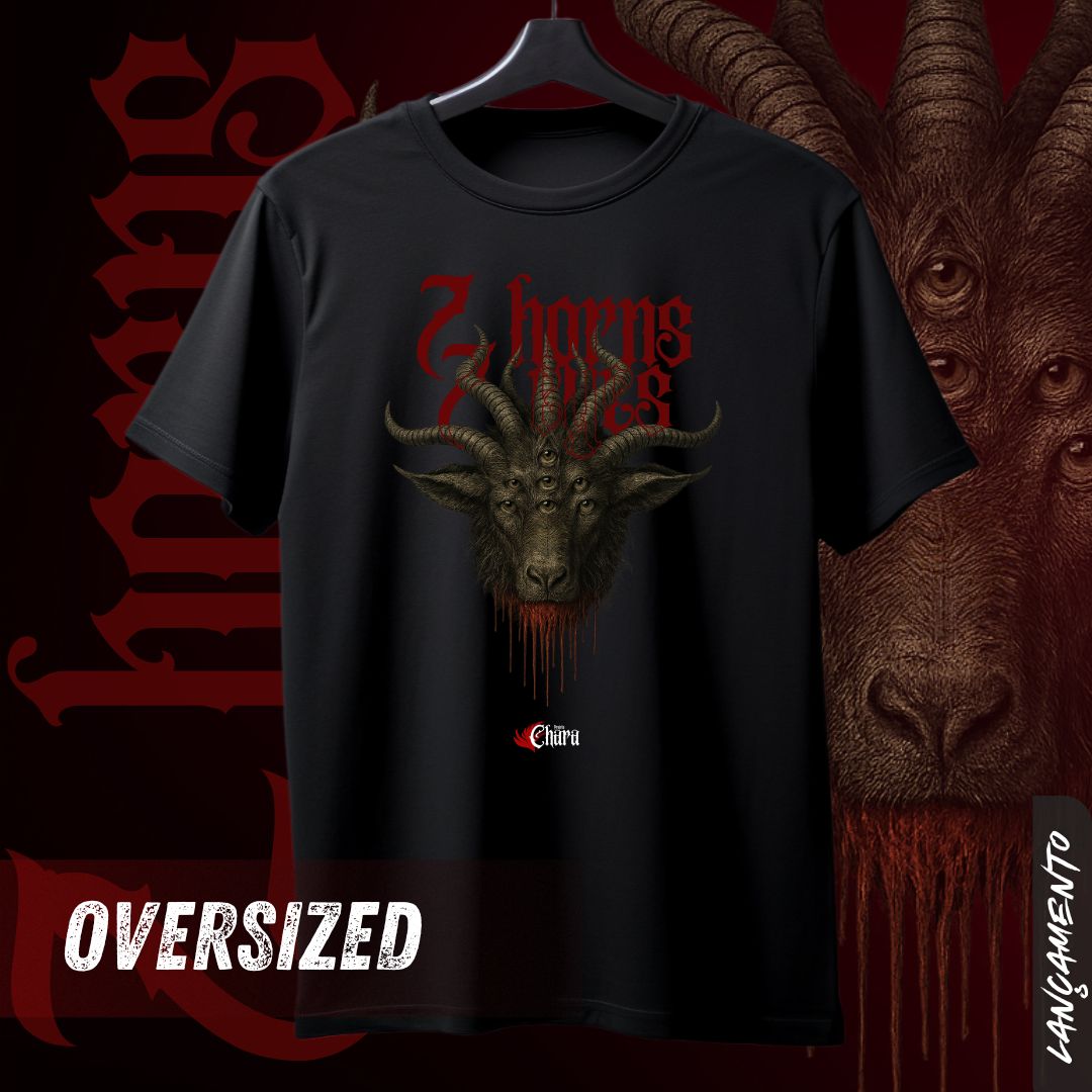 7 Horns | 7 Eyes – O Cordeiro é Digno - Projeto Chara - Camiseta Oversized