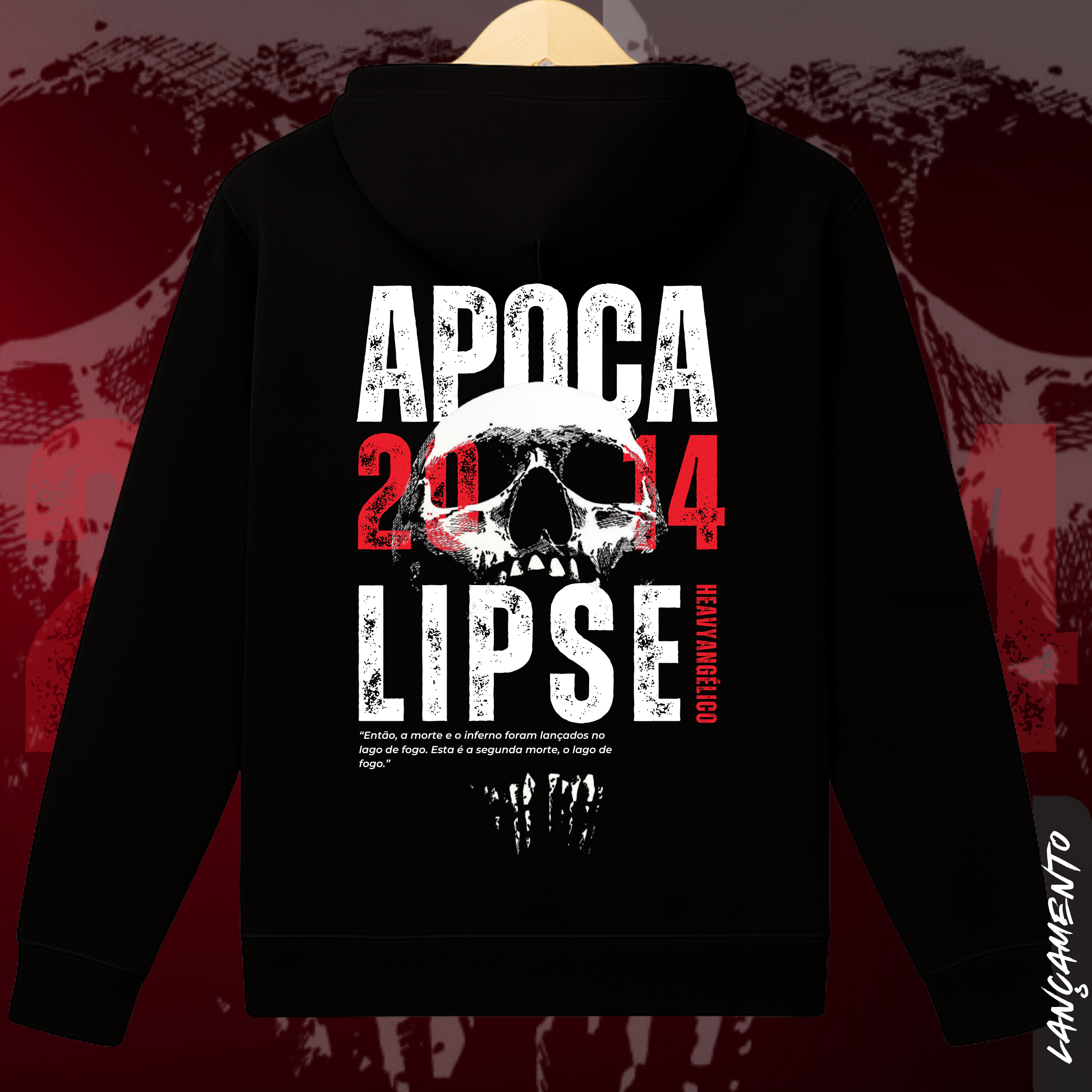 Apocalipse 20:14 - A MORTE TEM DATA DE VALIDADE - Moletom com Zíper