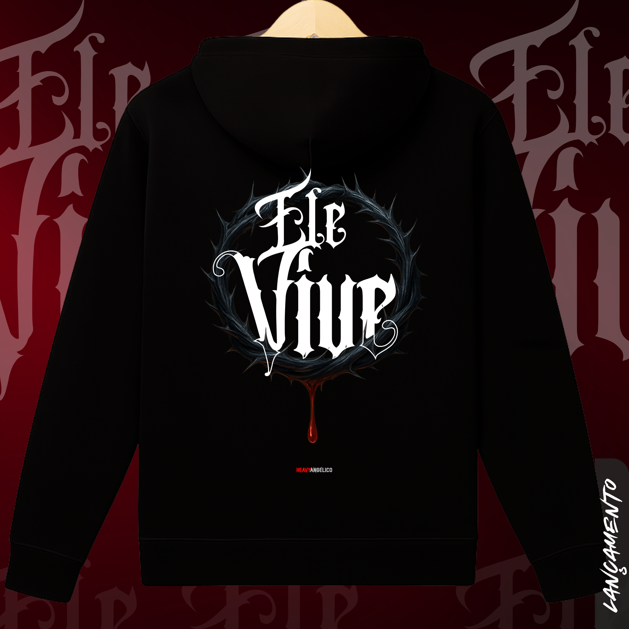 ELE VIVE – A Coroa Não Foi o Fim - Moletom com Zíper