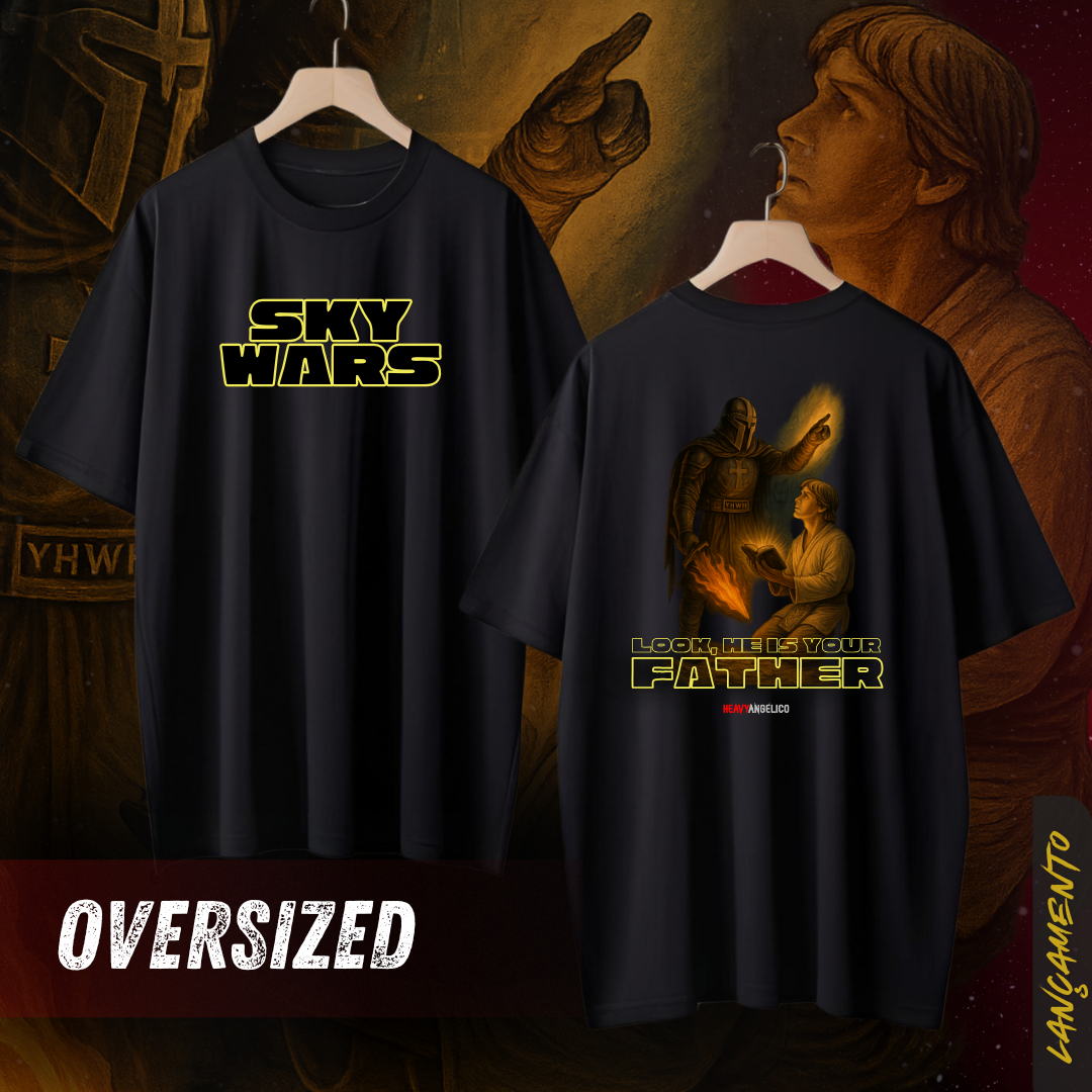 He Is Your Father - Sky Wars - Camiseta Oversized - Frente e Costas