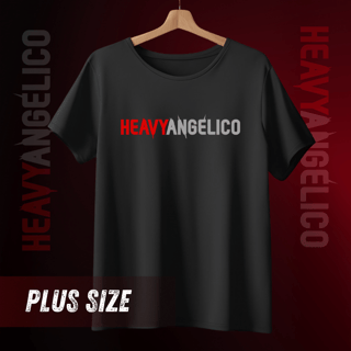 HeavyAngélico NO PEITO - Camiseta Plus Size
