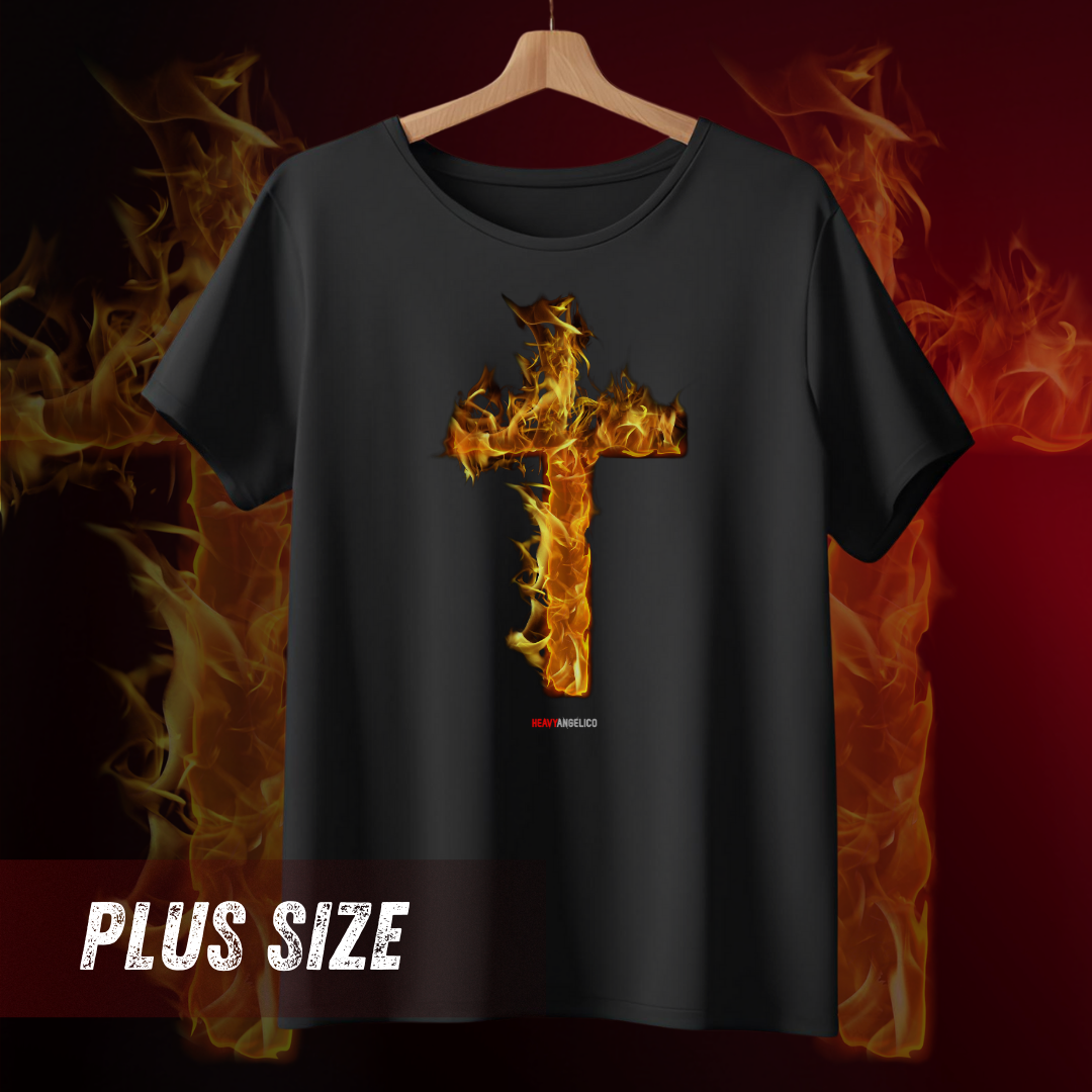Cruz de Fogo - Camiseta Plus Size