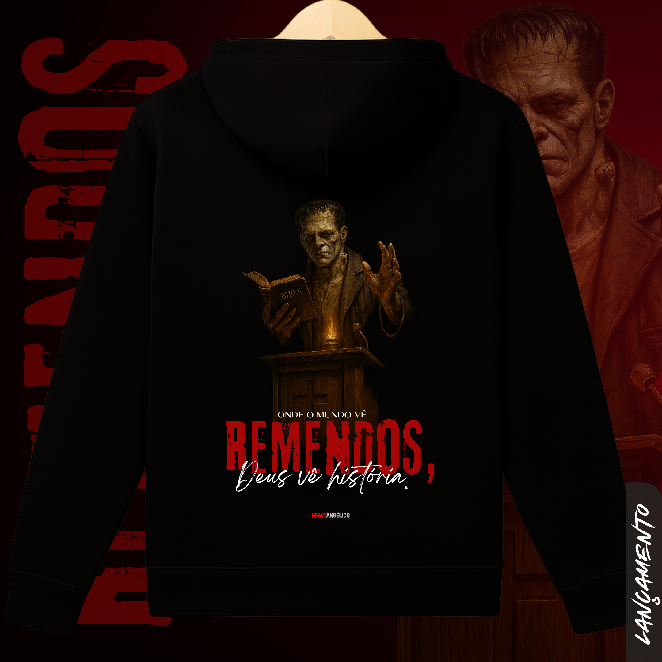 Remendos – Deus Vê História - Moletom com Zíper