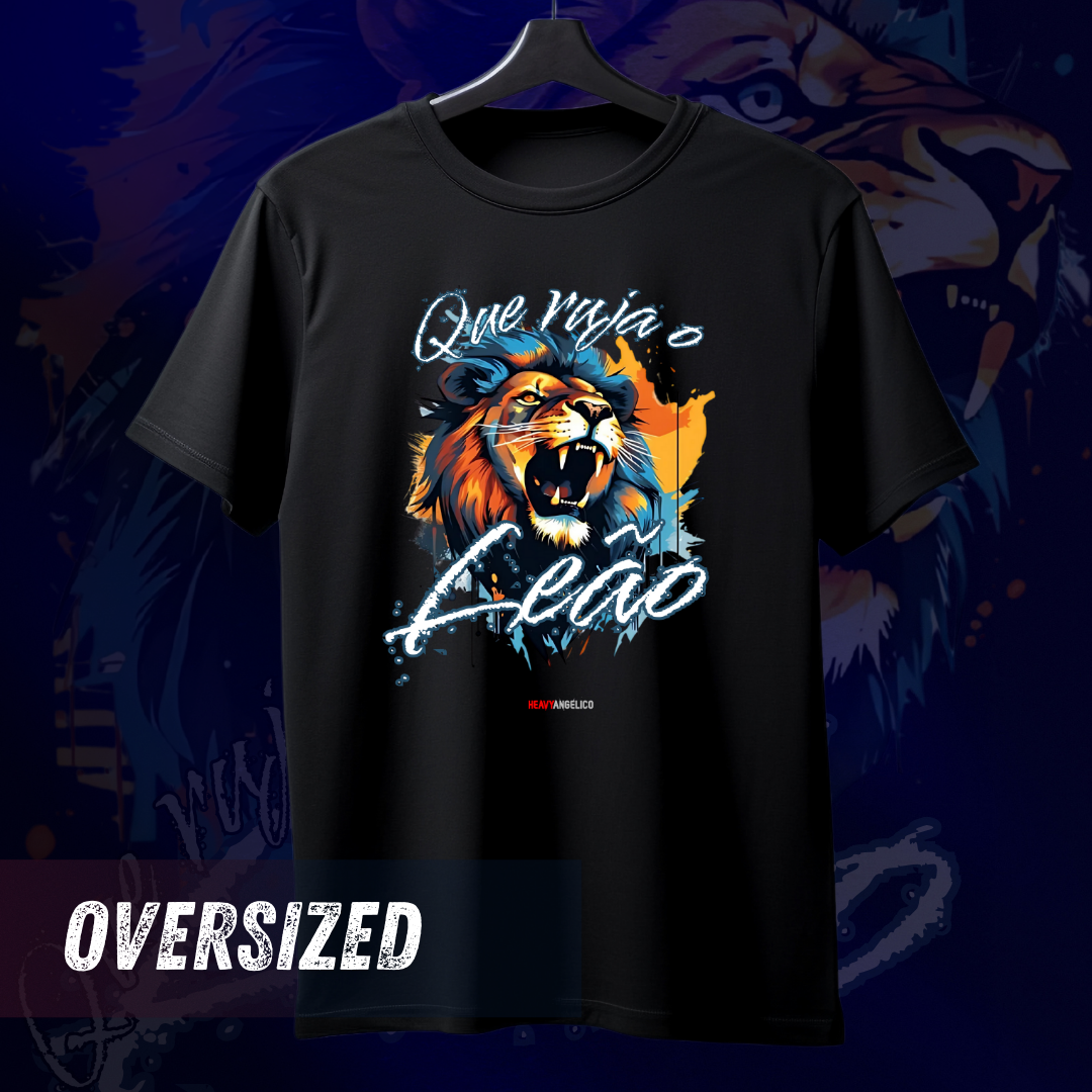 Série “Que Ruja o Leão” – A Voz da Vitória - Camiseta Oversized