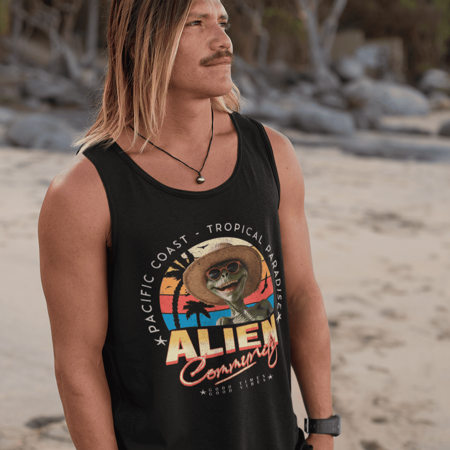 Nome do produto: Regata Alien - Tropical Paradise