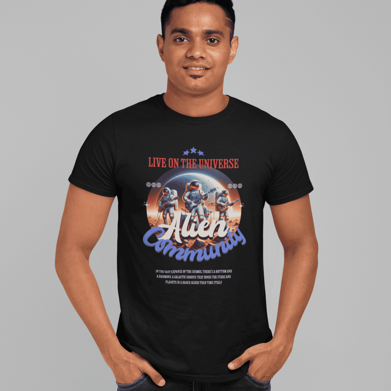 Nome do produto: Camisa Live on the Universe