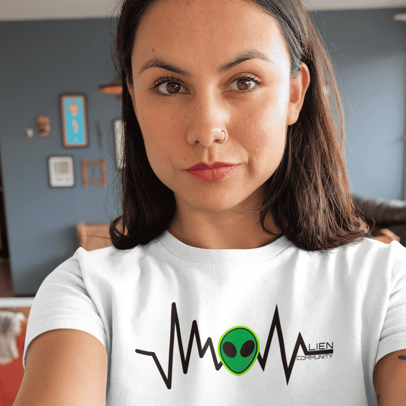 Nome do produto: Camisa Alien Frequência Cardíaca