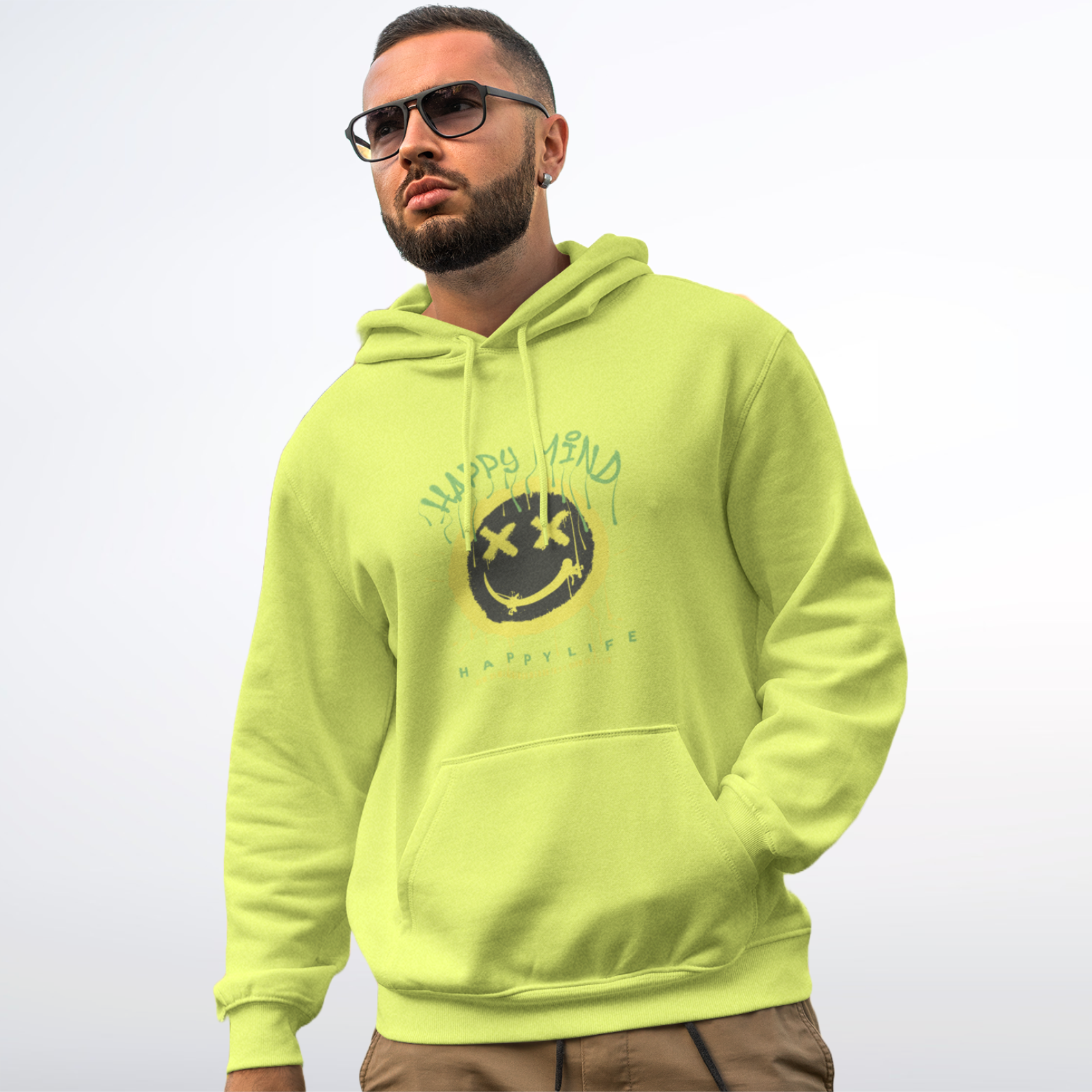 Nome do produto: Moletom Canguru Happy Mind