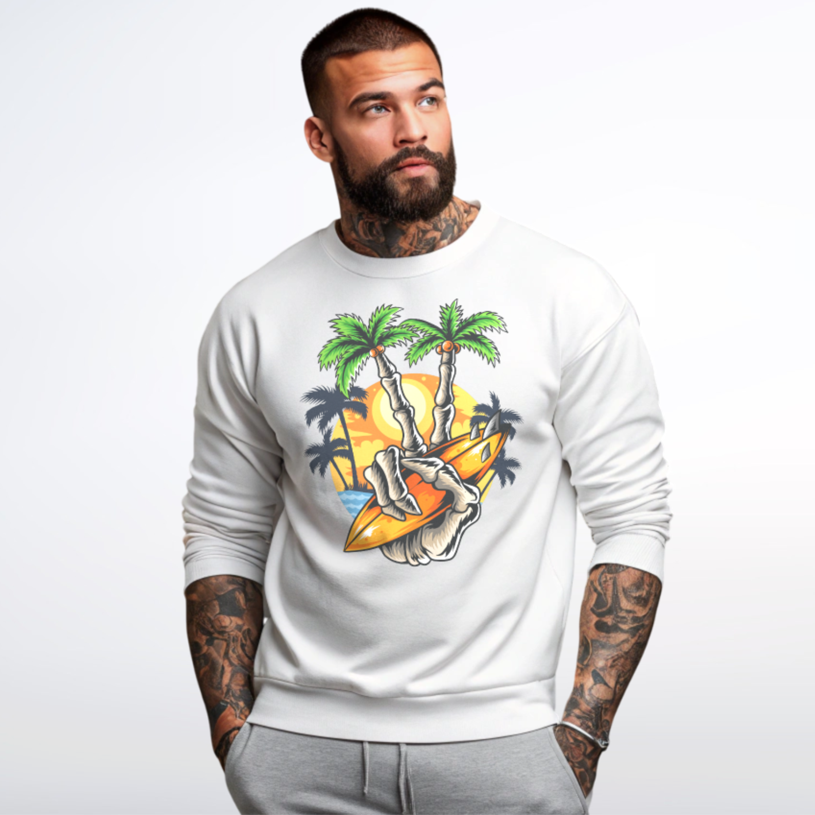 Nome do produto: Moletom Blusão Praia Surf 