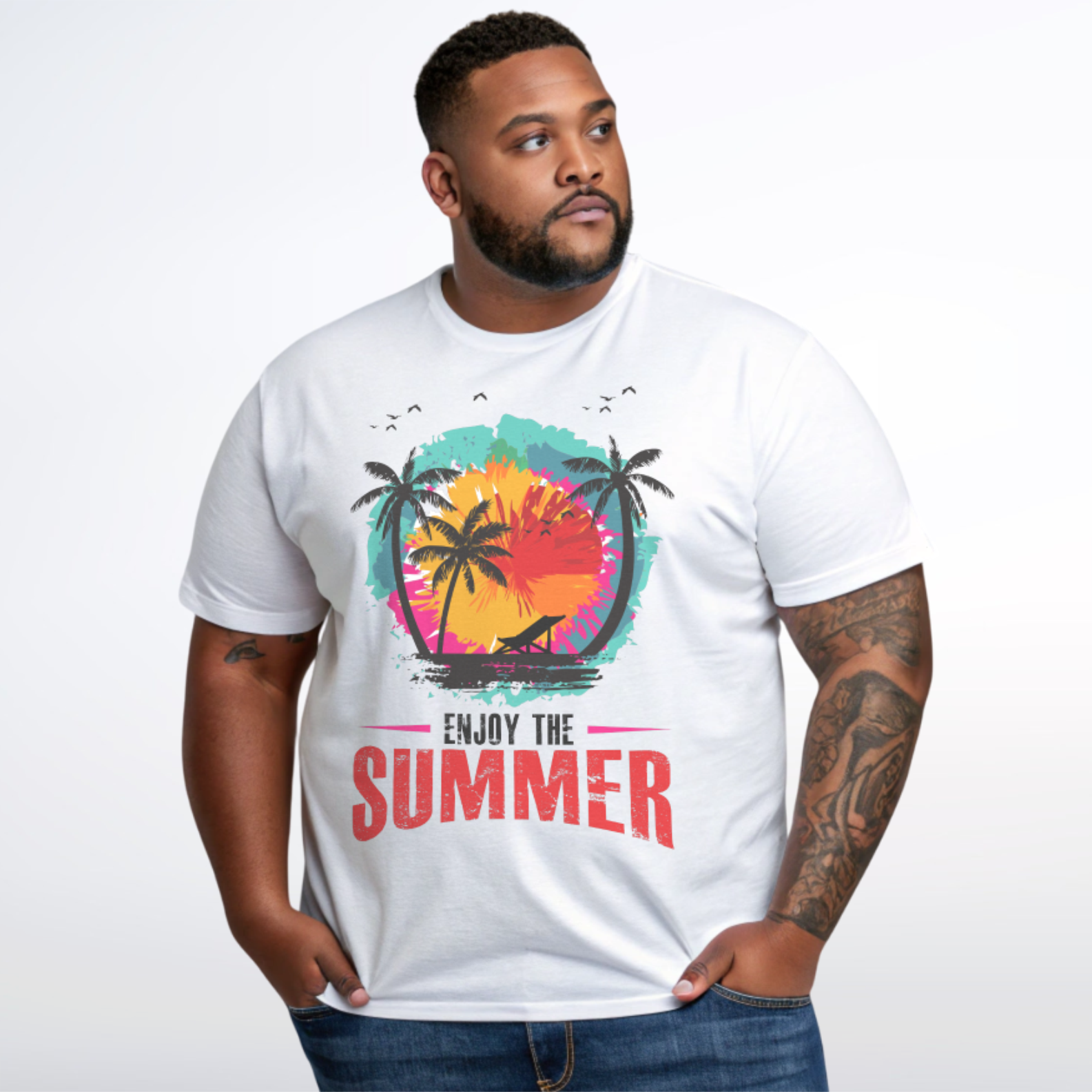 Nome do produto: Camiseta Plus Size Enjoy The Summer