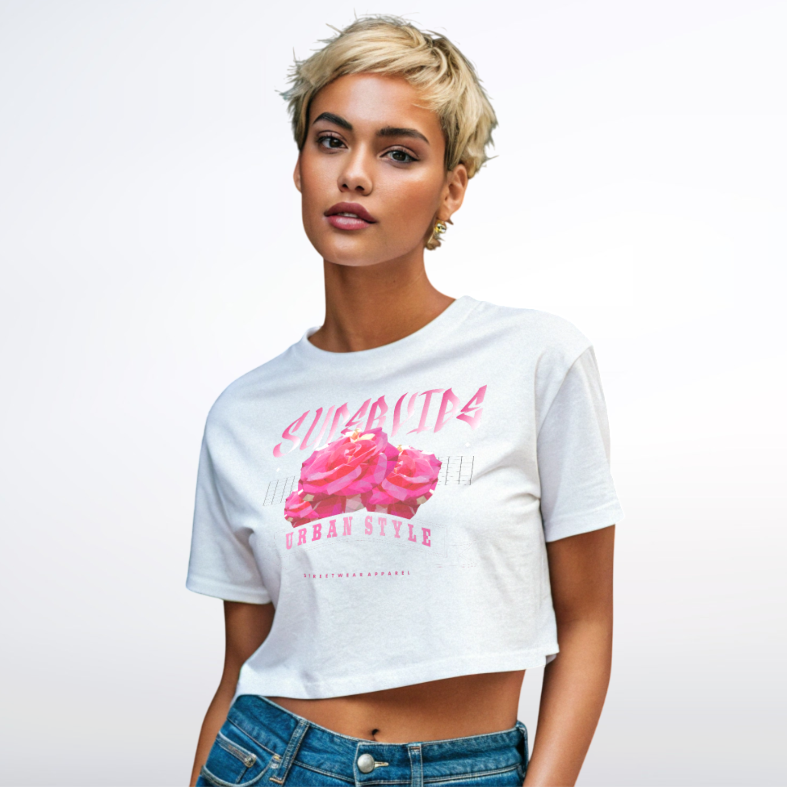 Nome do produto: Cropped Flor Geométrica Supervibe