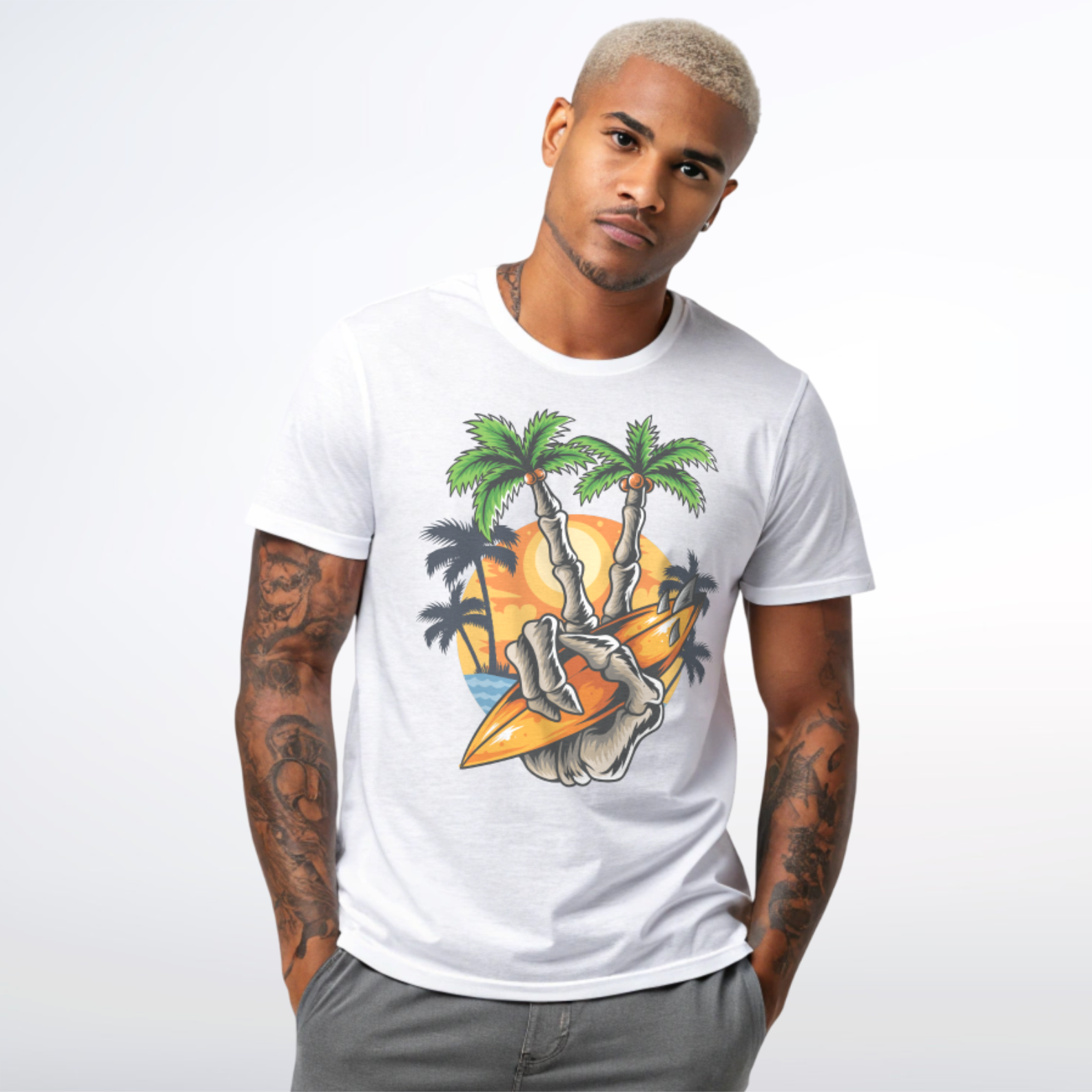 Nome do produto: Camiseta Praia Surf ✌