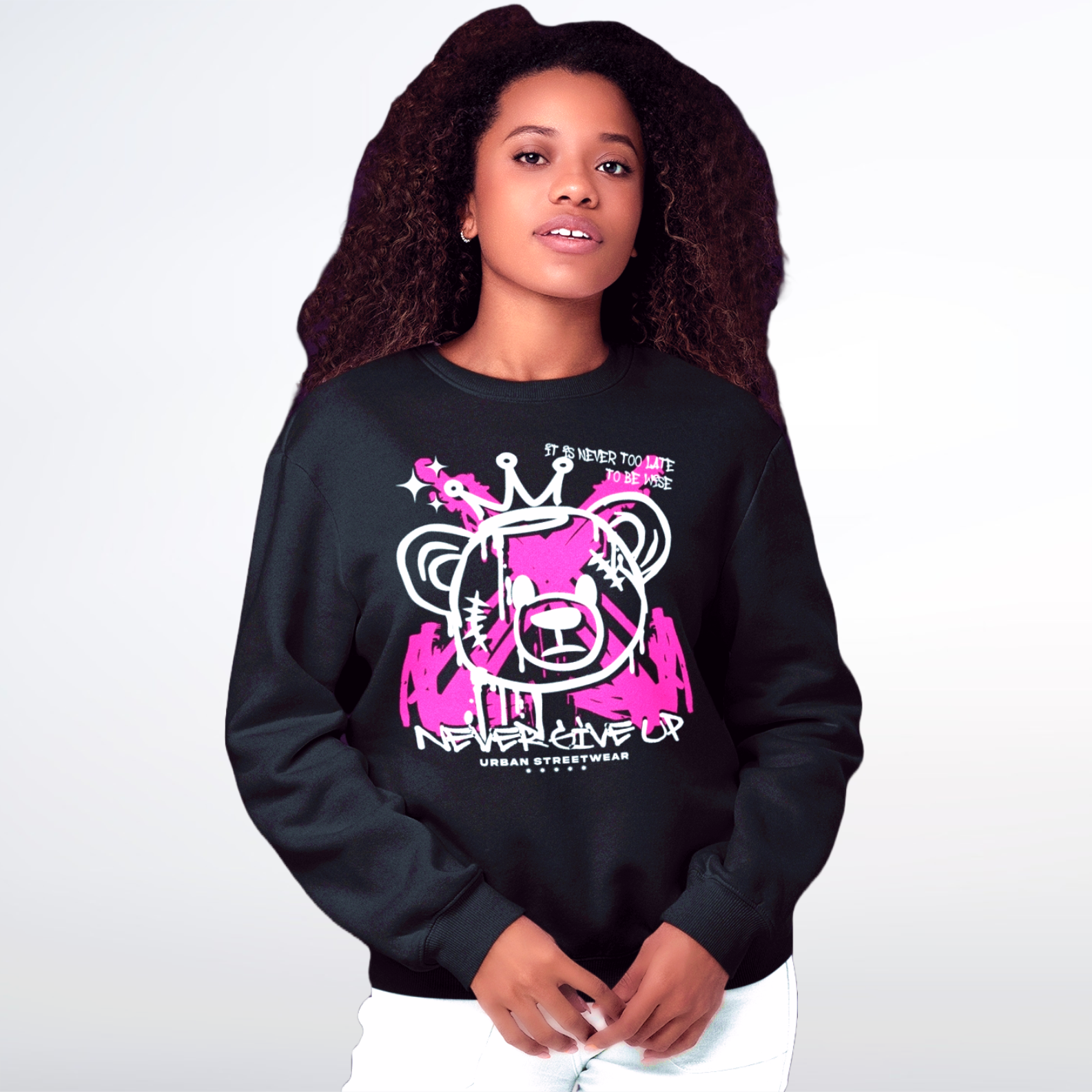 Nome do produto: Moletom Blusão Never Give Up