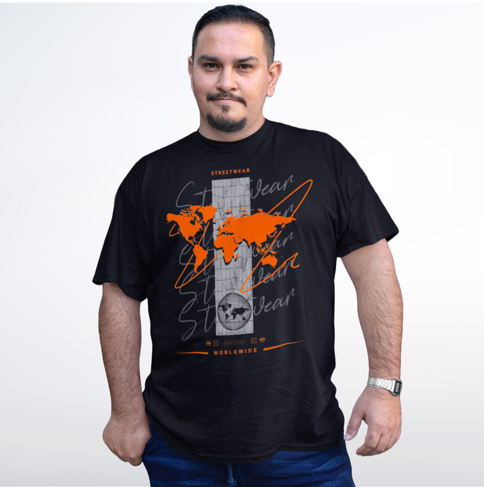 Nome do produto: Camiseta Plus Size Streetwear Worldwide