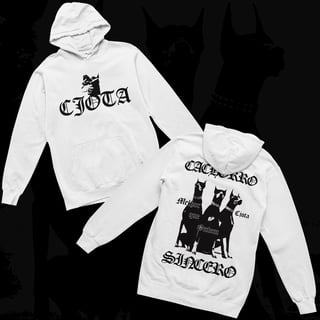 MOLETOM BRANCO (FRENTE E COSTAS)