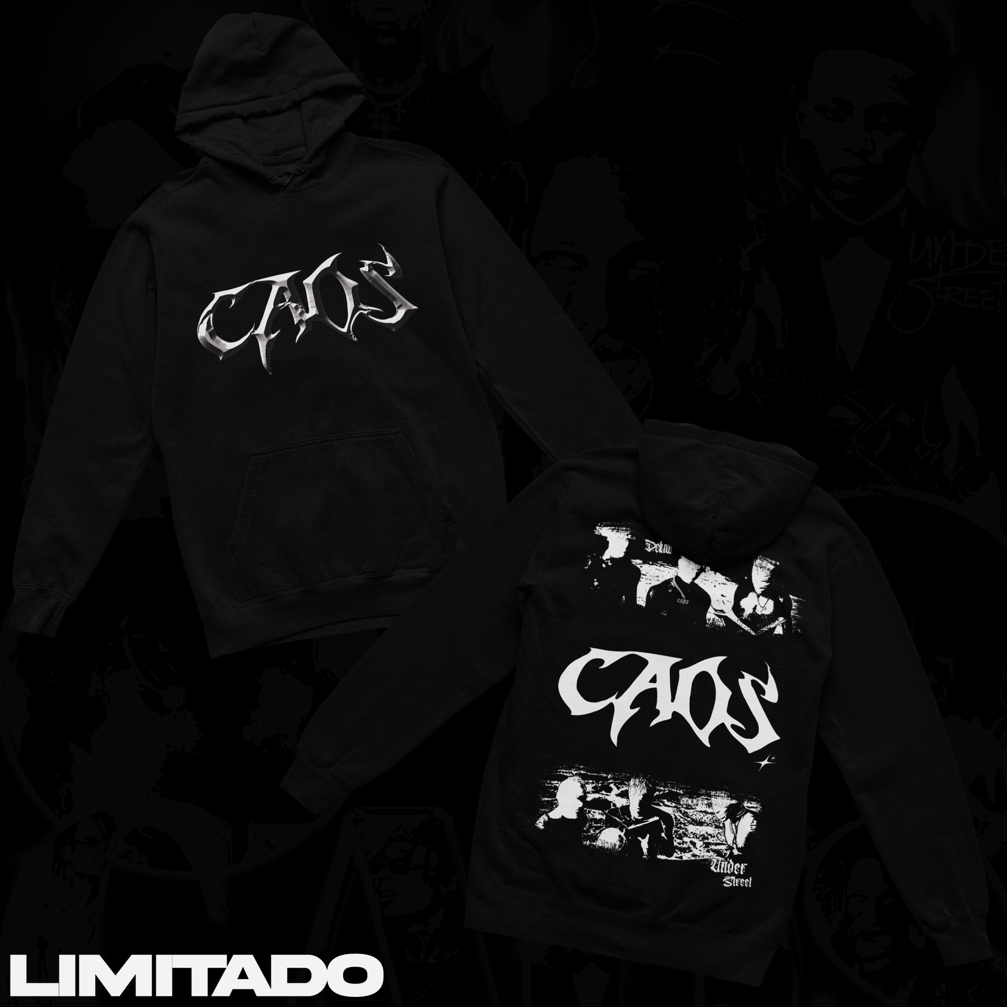 CAOS MOLETOM LIMITADO (FRENTE E COSTAS)