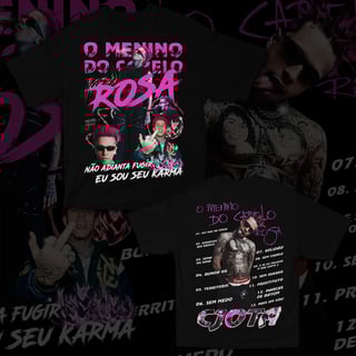O MENINO DO CABELO ROSA (FRENTE E COSTAS)