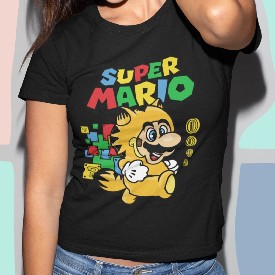 Nome do produto: Camisa Super Mário/Garfield (Ref.: 0013)