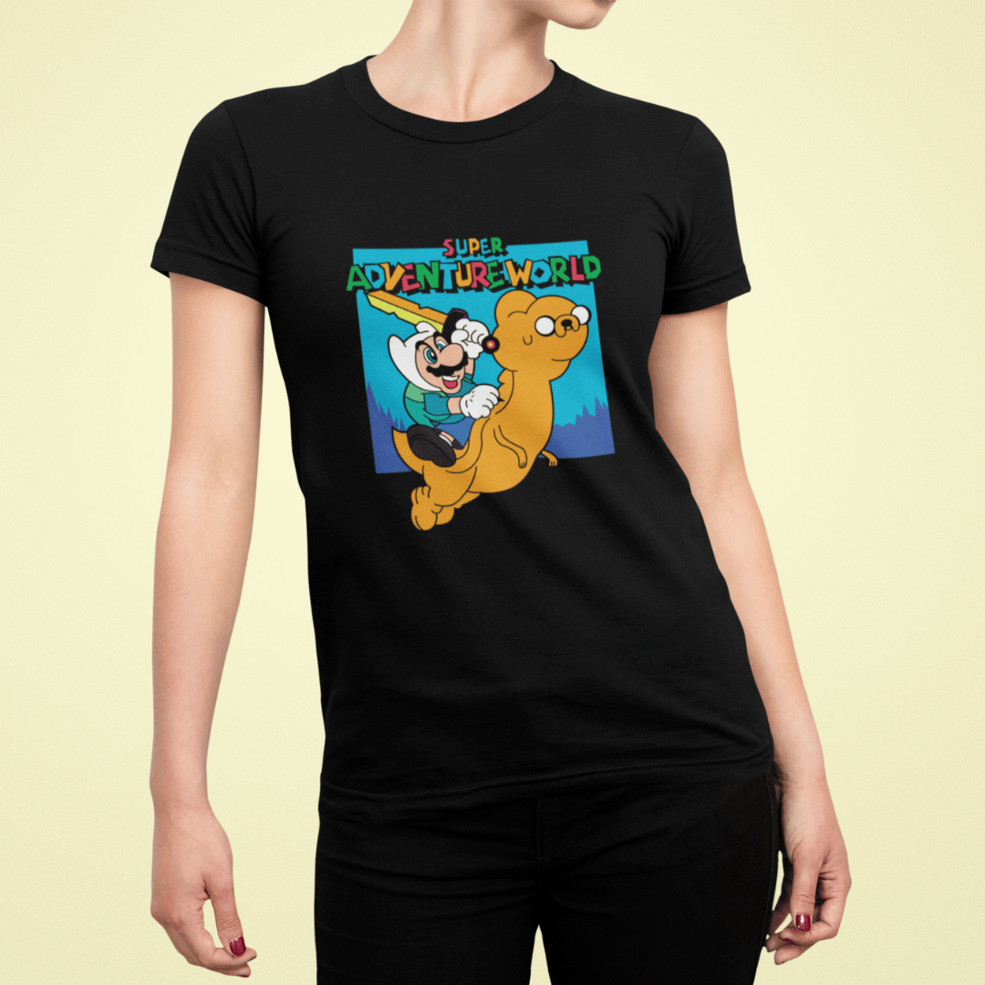 Nome do produto: Camisa Super Mário/Hora de Aventura (Ref.: 0051)