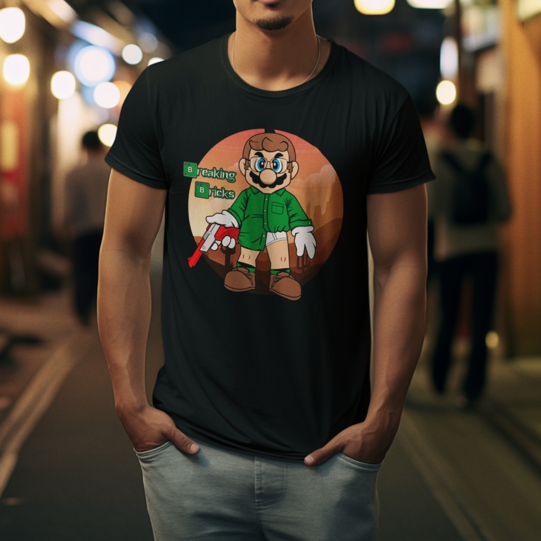 Nome do produto: Camisa Super Mário/Breaking Bad (Ref.: 0003)