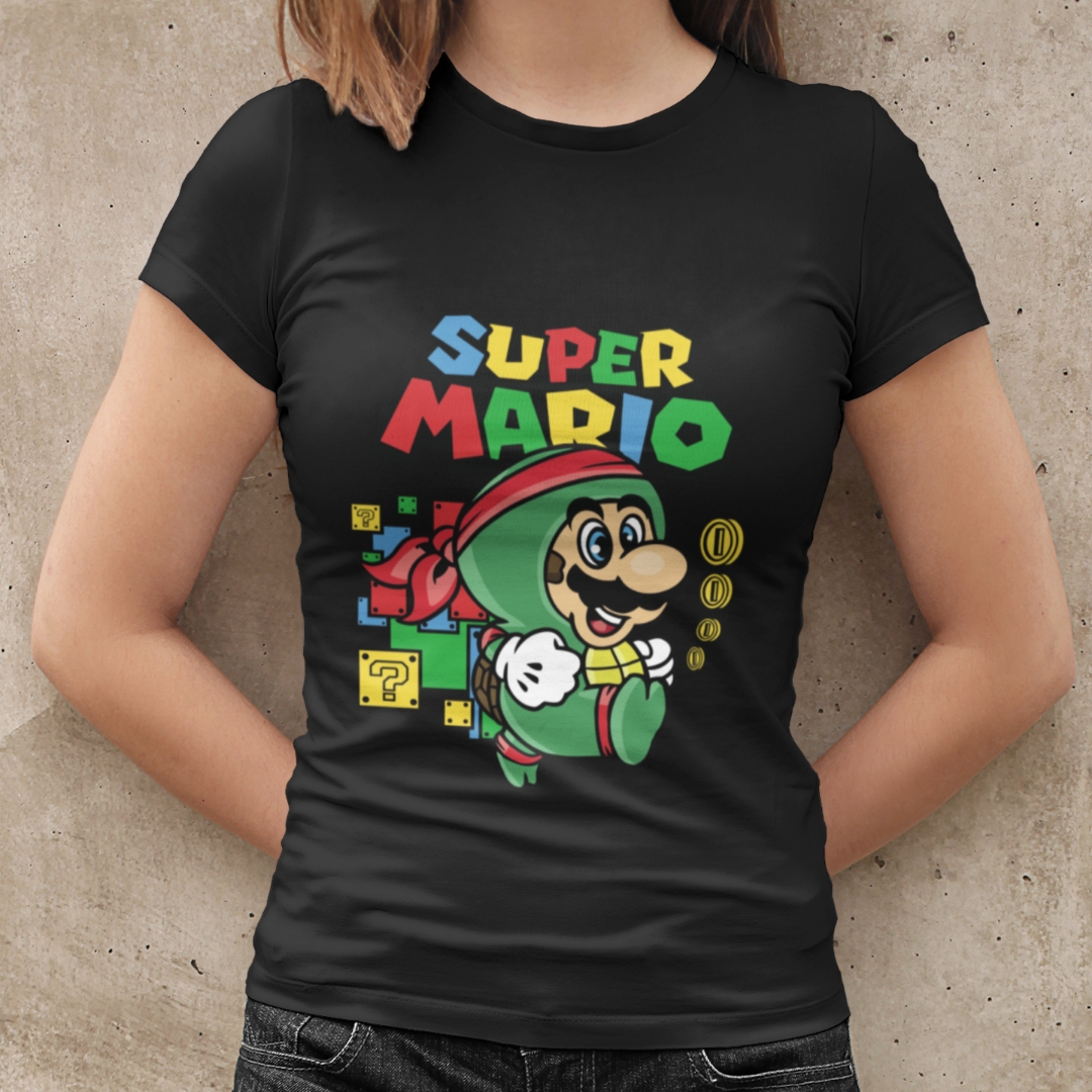 Nome do produto: Camisa Super Mário/Tartarugas Ninjas (Ref.: 0022)